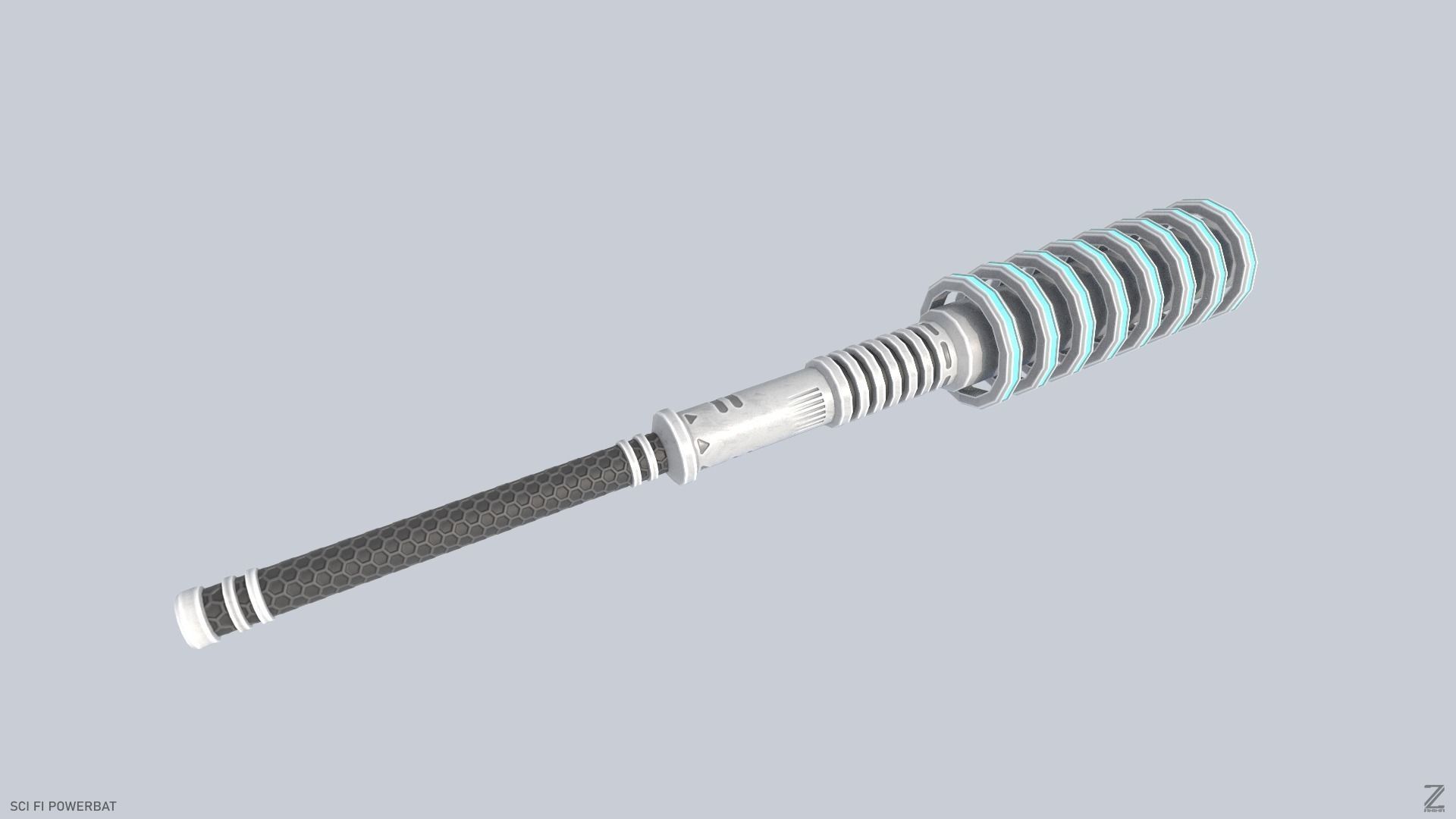 Scifi Powerbat Low-poly 3D model_6