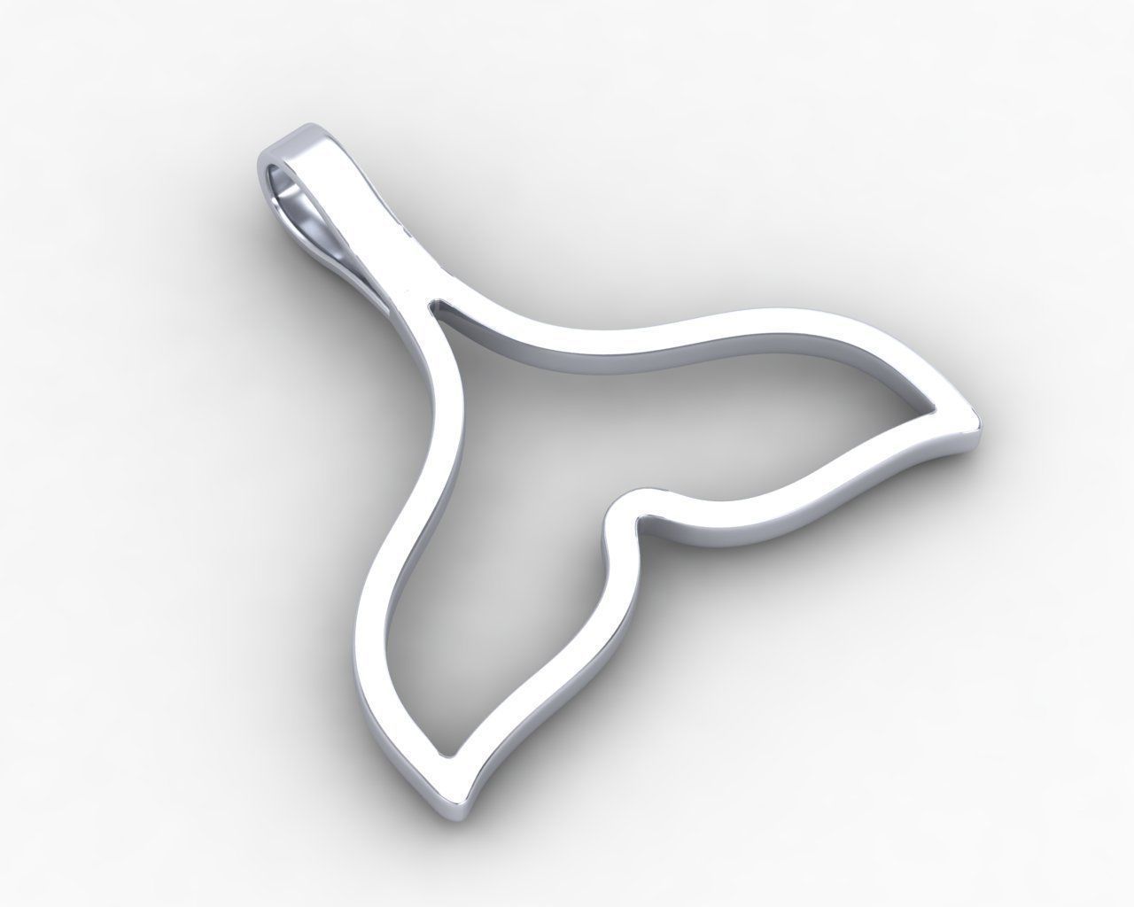 minimal Lightweight whale necklace 114-MW 3D print model_9