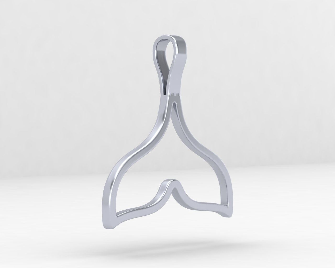 minimal Lightweight whale necklace 114-MW 3D print model_5