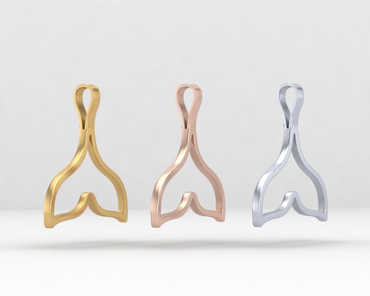 minimal Lightweight whale necklace 114-MW 3D print model_7