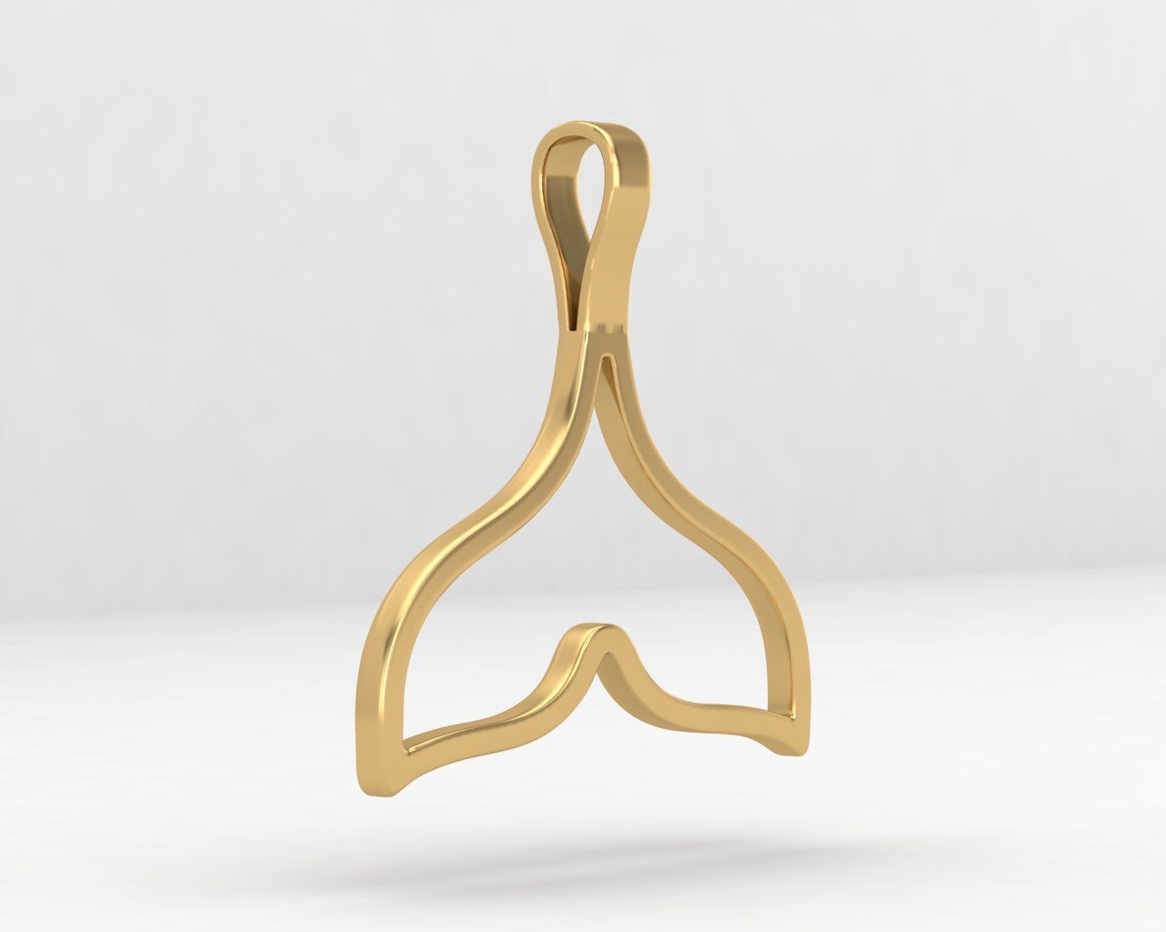 minimal Lightweight whale necklace 114-MW 3D print model_6