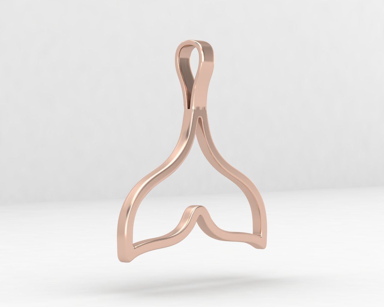 minimal Lightweight whale necklace 114-MW 3D print model_4