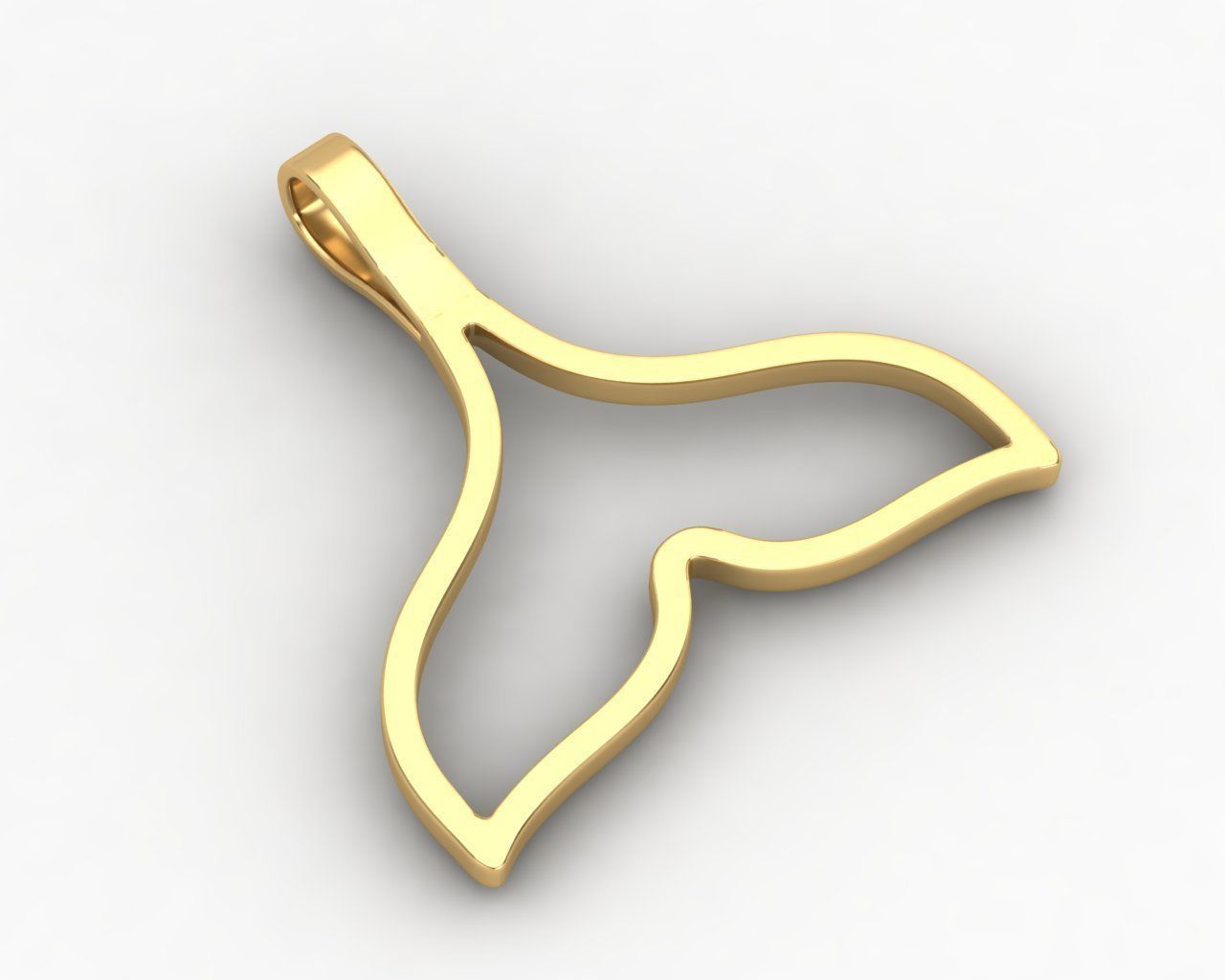minimal Lightweight whale necklace 114-MW 3D print model_10
