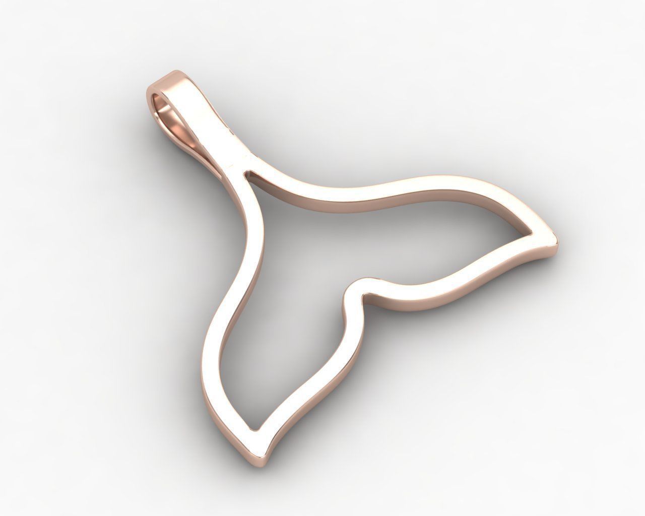 minimal Lightweight whale necklace 114-MW 3D print model_8