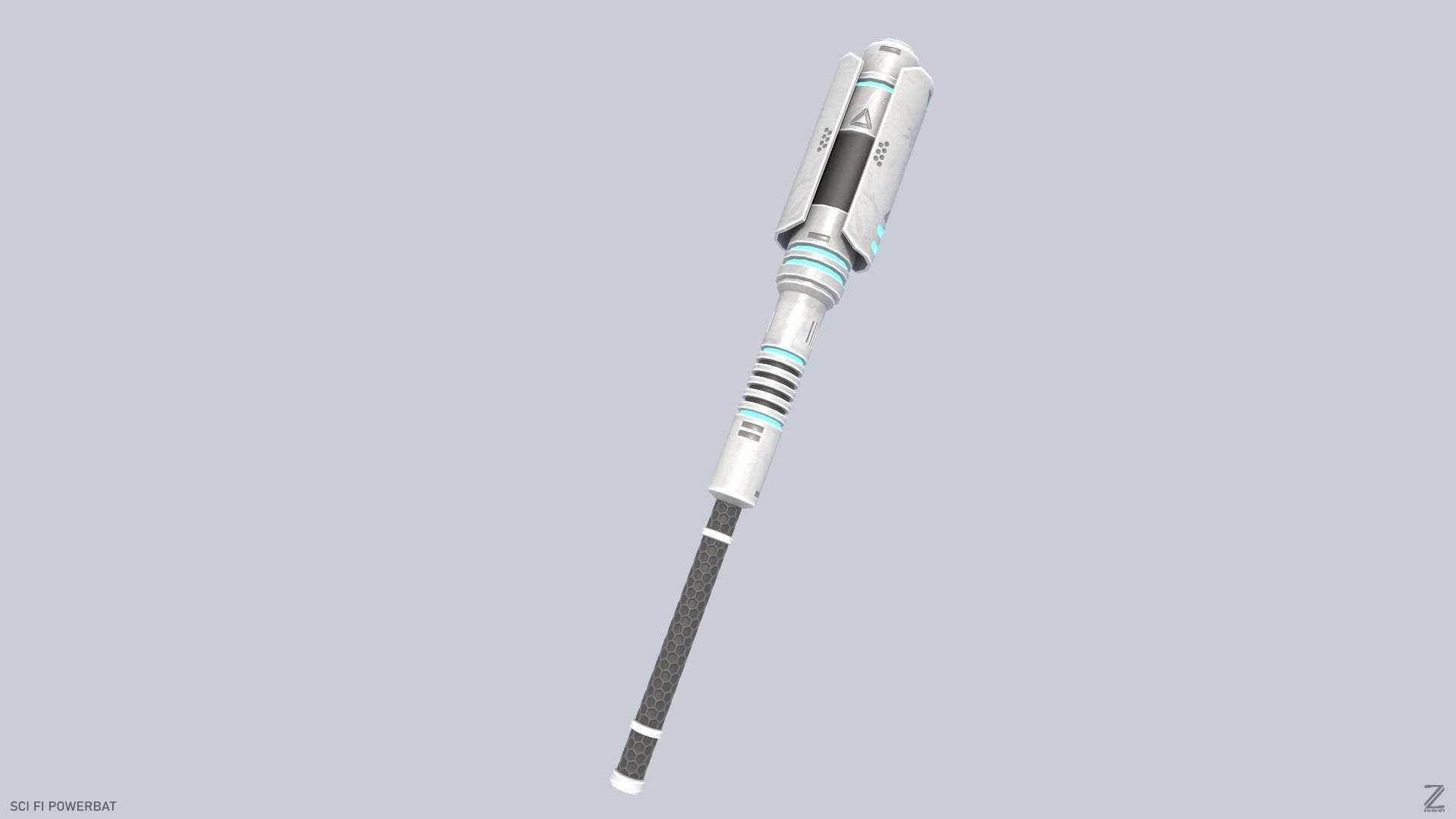Scifi Powerbat Low-poly 3D model_7