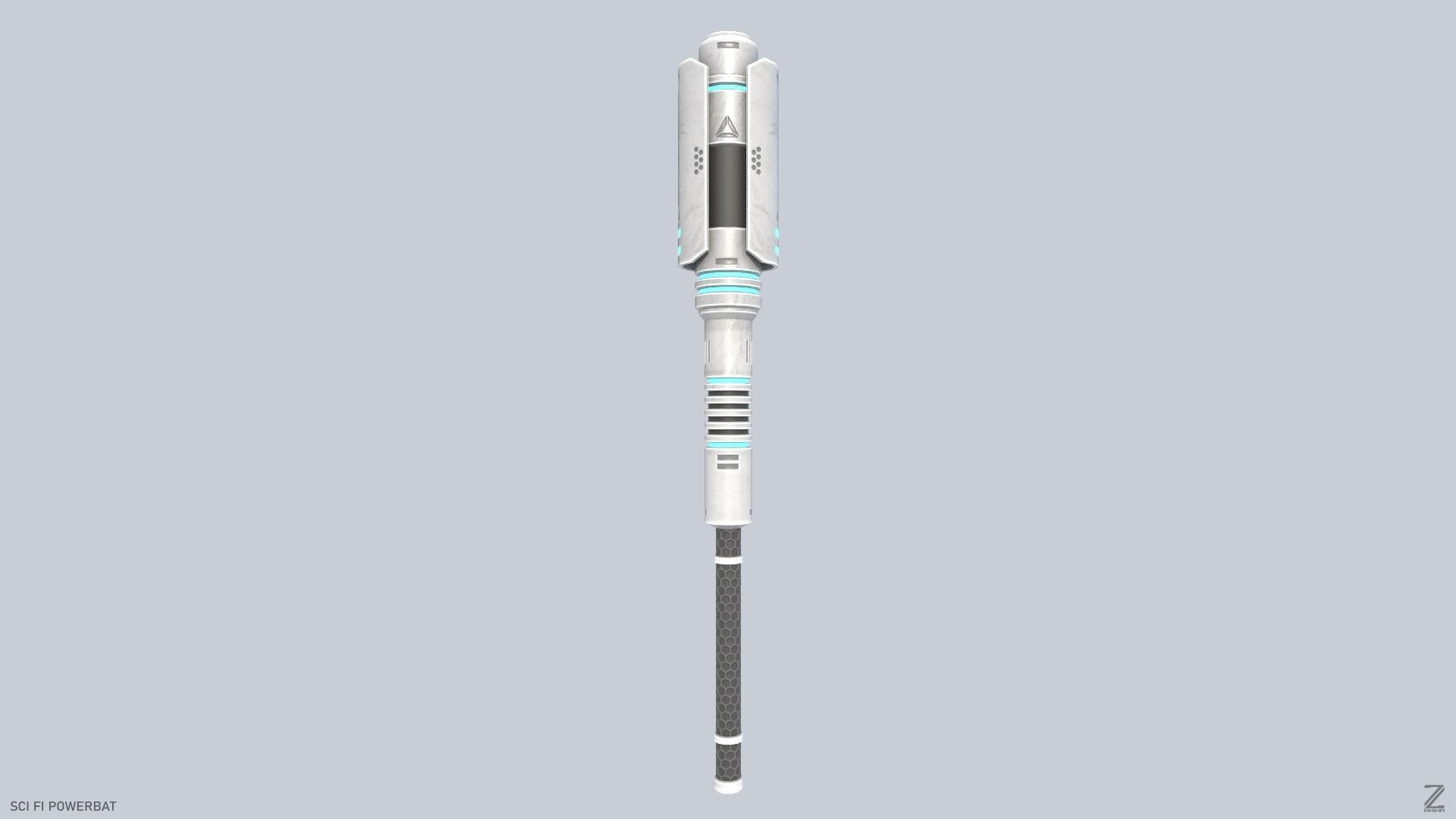 Scifi Powerbat Low-poly 3D model_1