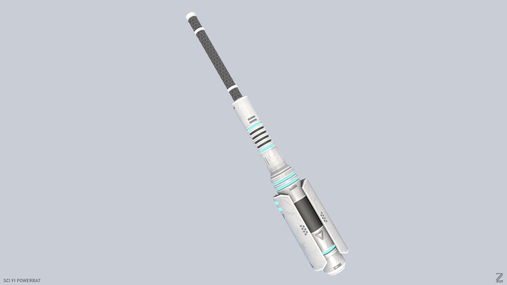 Scifi Powerbat Low-poly 3D model_5