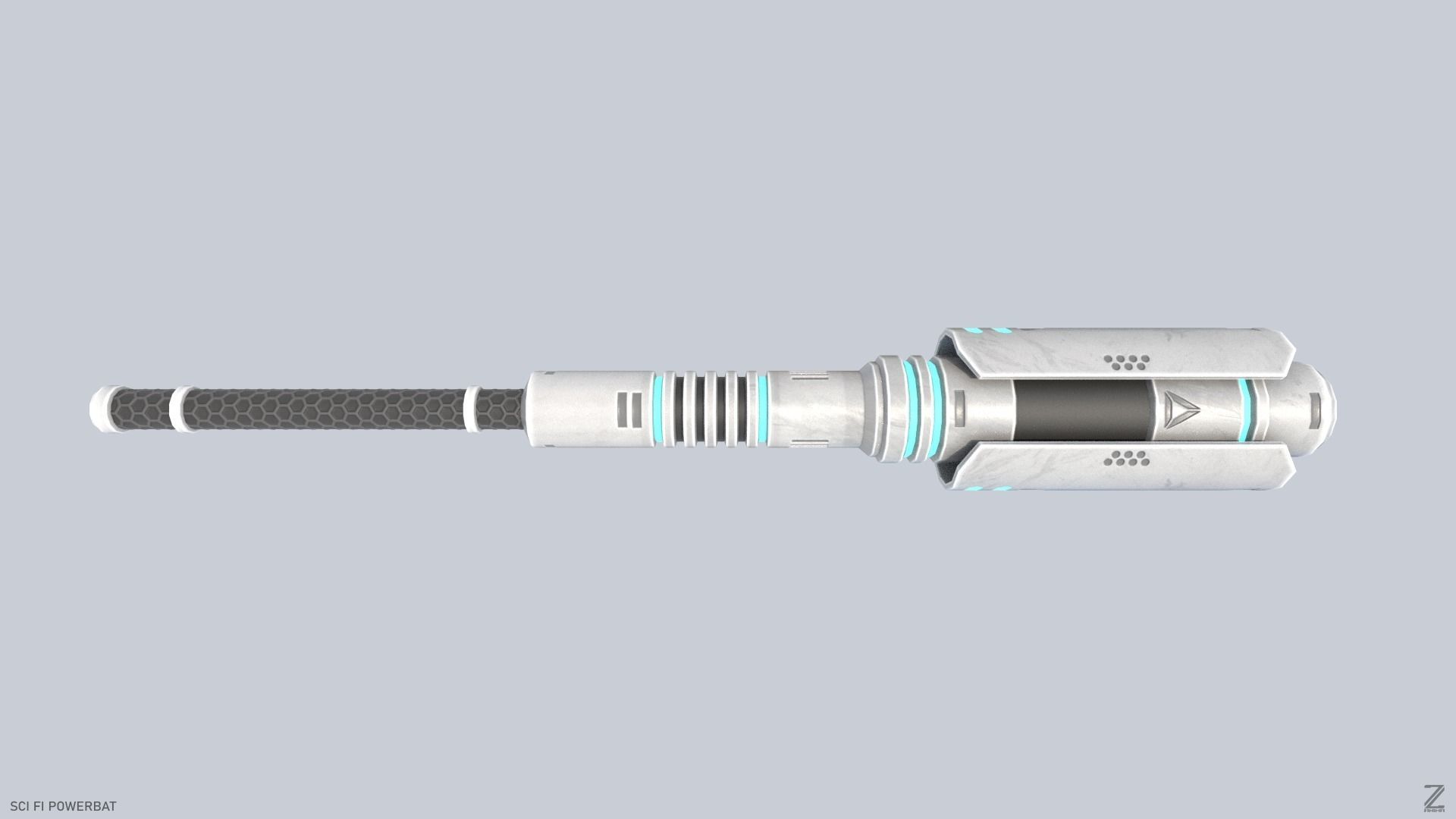 Scifi Powerbat Low-poly 3D model_6