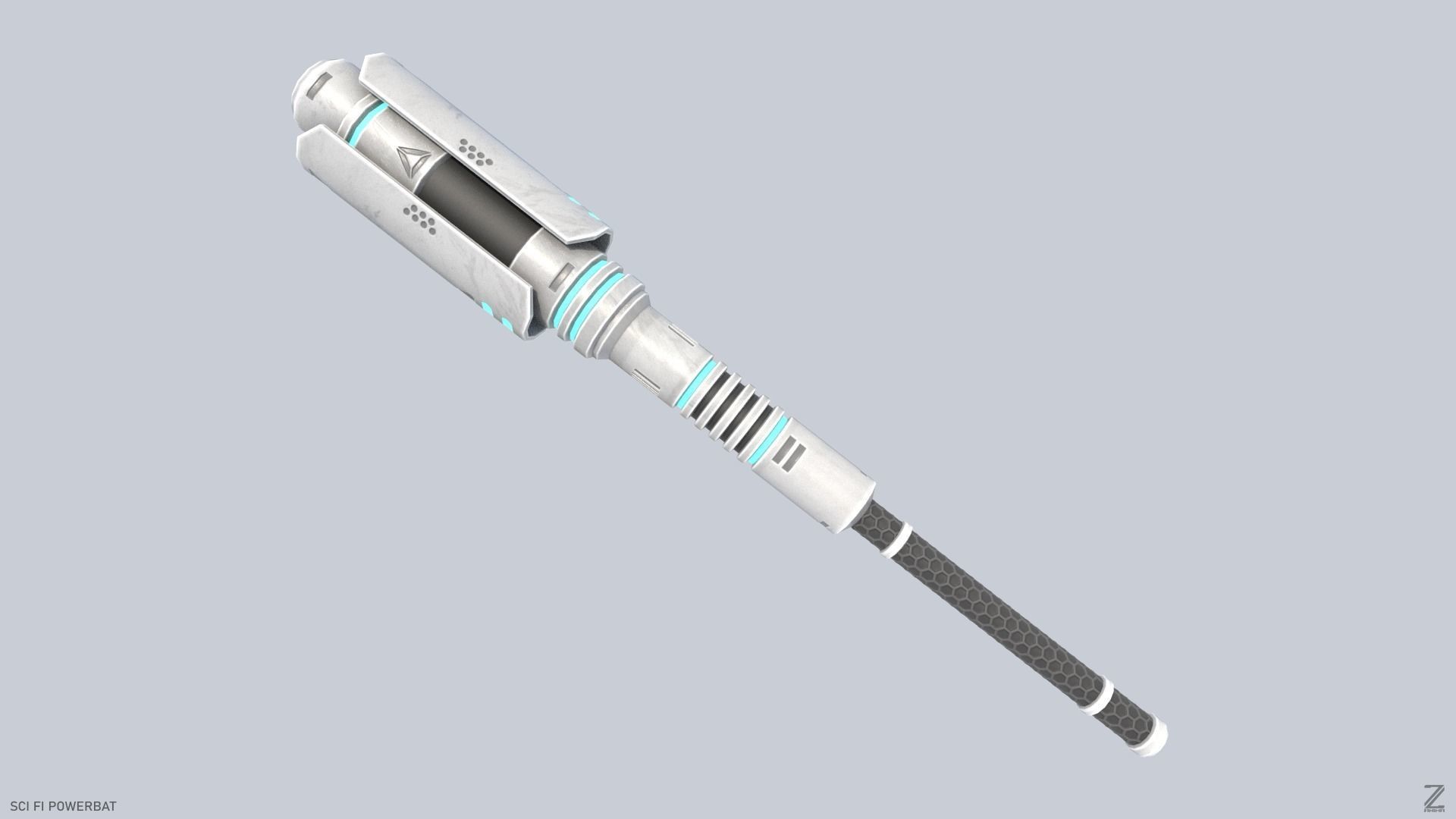 Scifi Powerbat Low-poly 3D model_3
