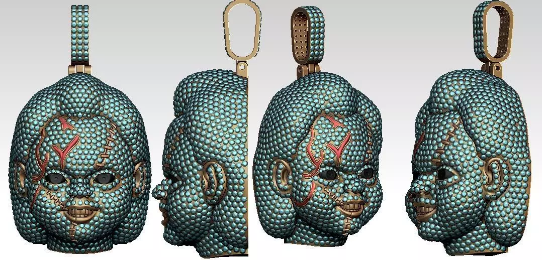 Chucky Face Diamond 3D print model