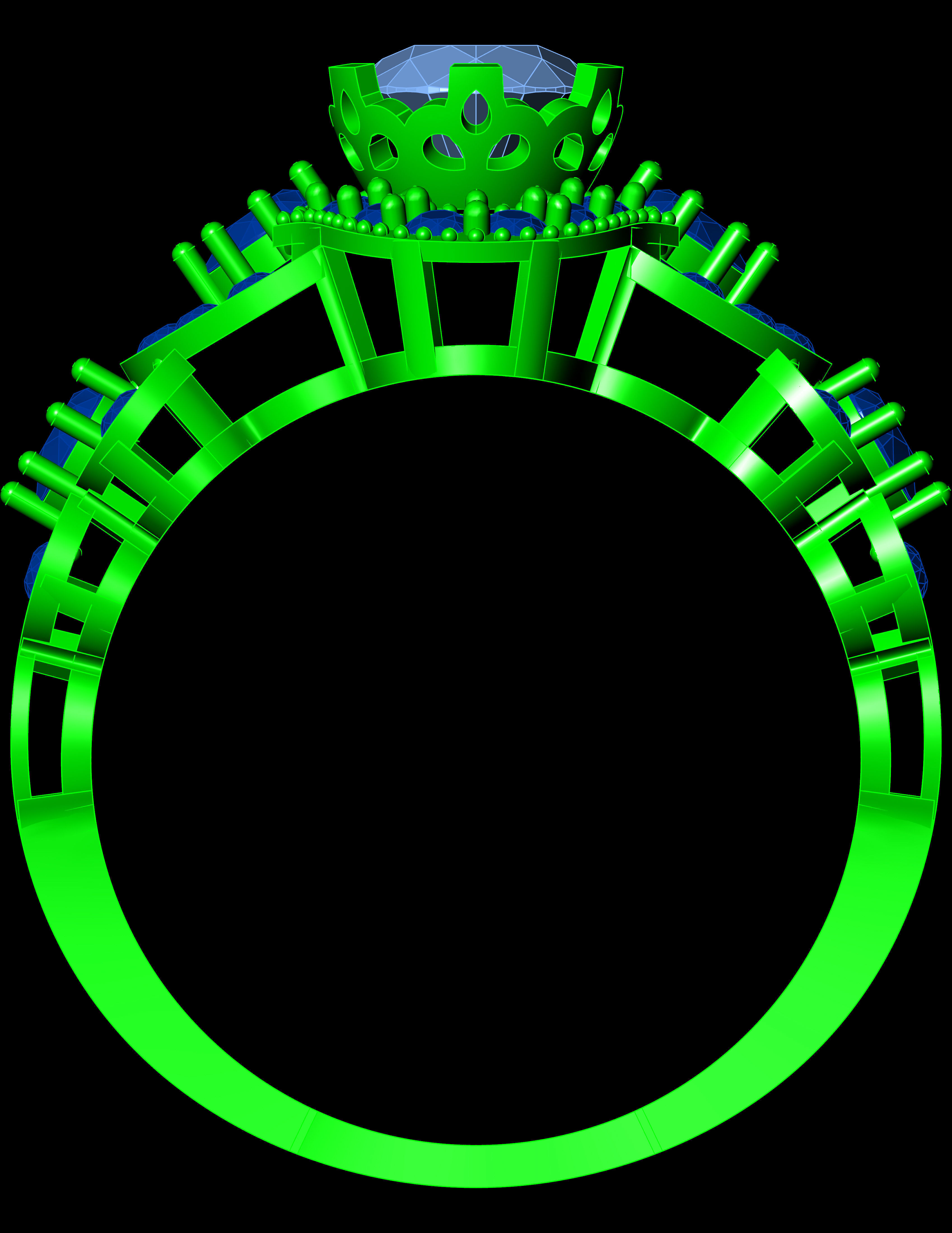 Solitaire Ring A4 3D print model_17