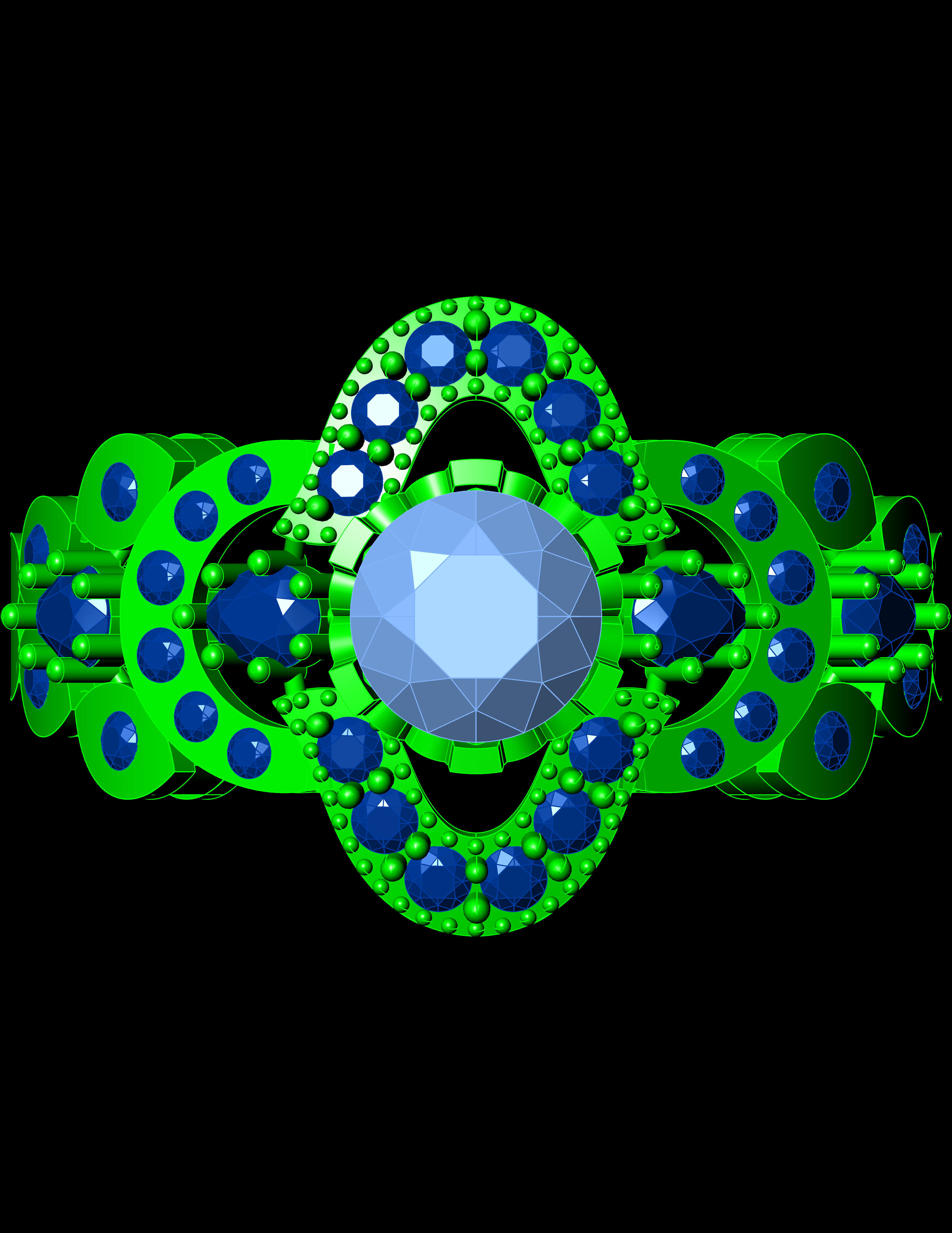 Solitaire Ring A4 3D print model_11