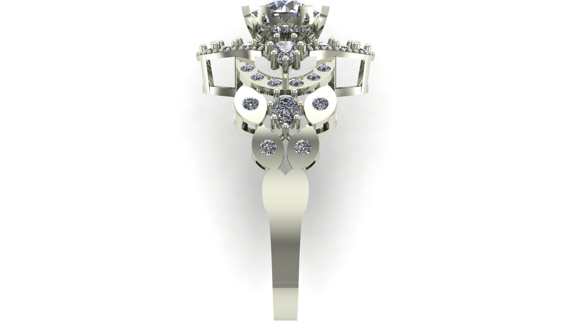 Solitaire Ring A4 3D print model_8