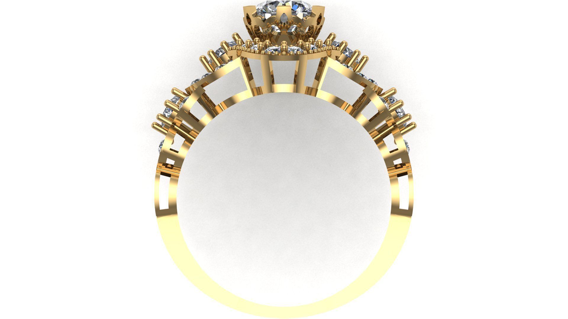 Solitaire Ring A4 3D print model_2