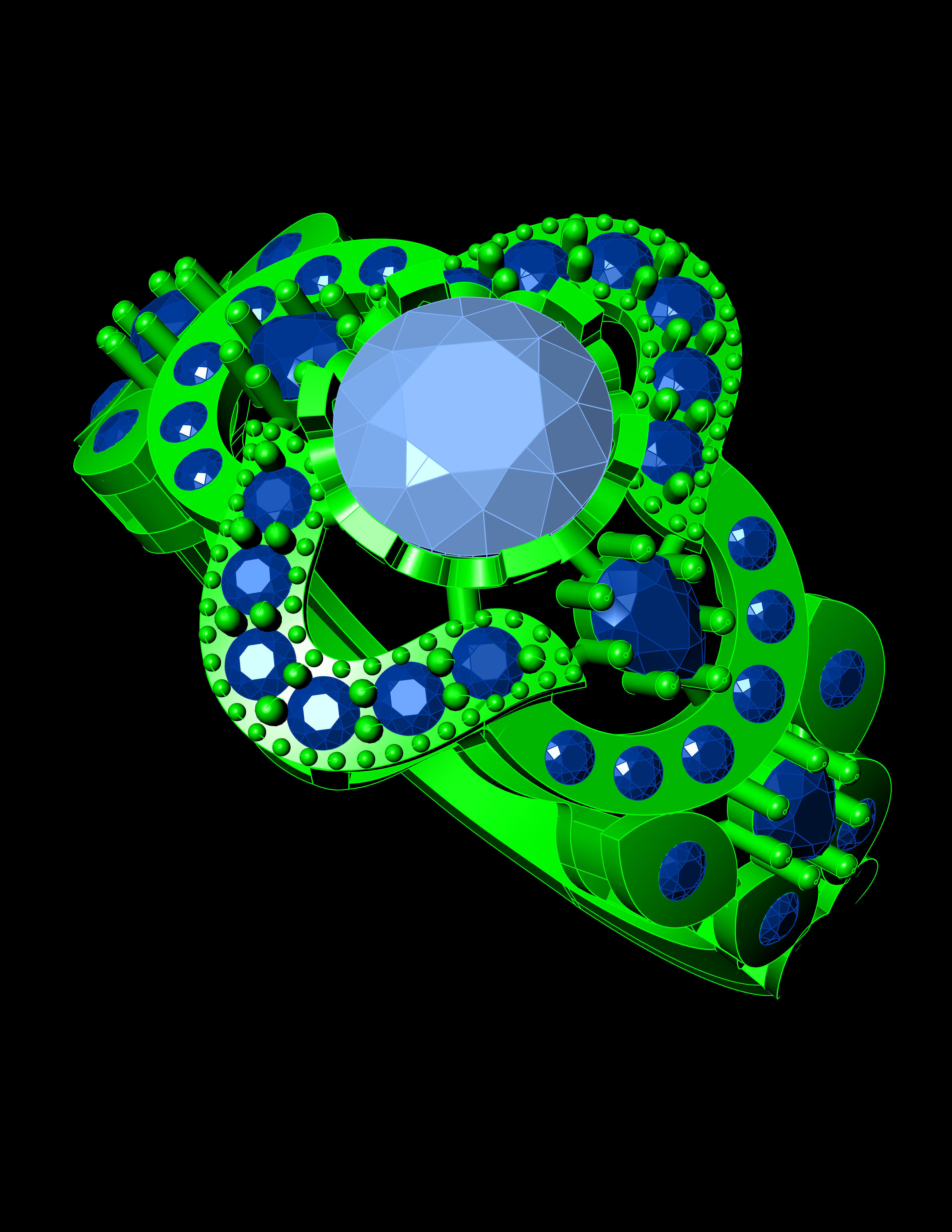 Solitaire Ring A4 3D print model_14