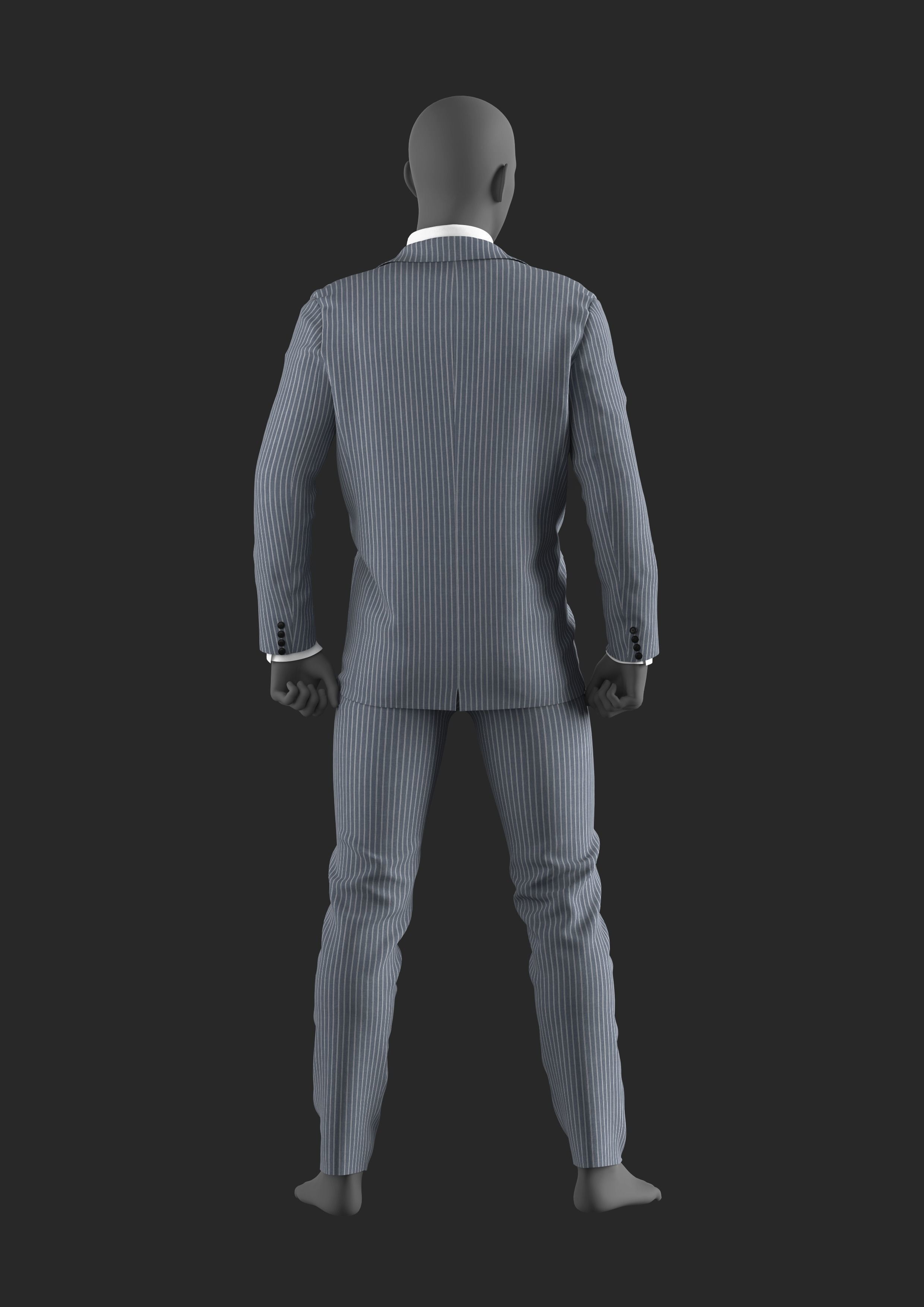 Mens Outfit 22 - Marvelous Designer 3D model_4