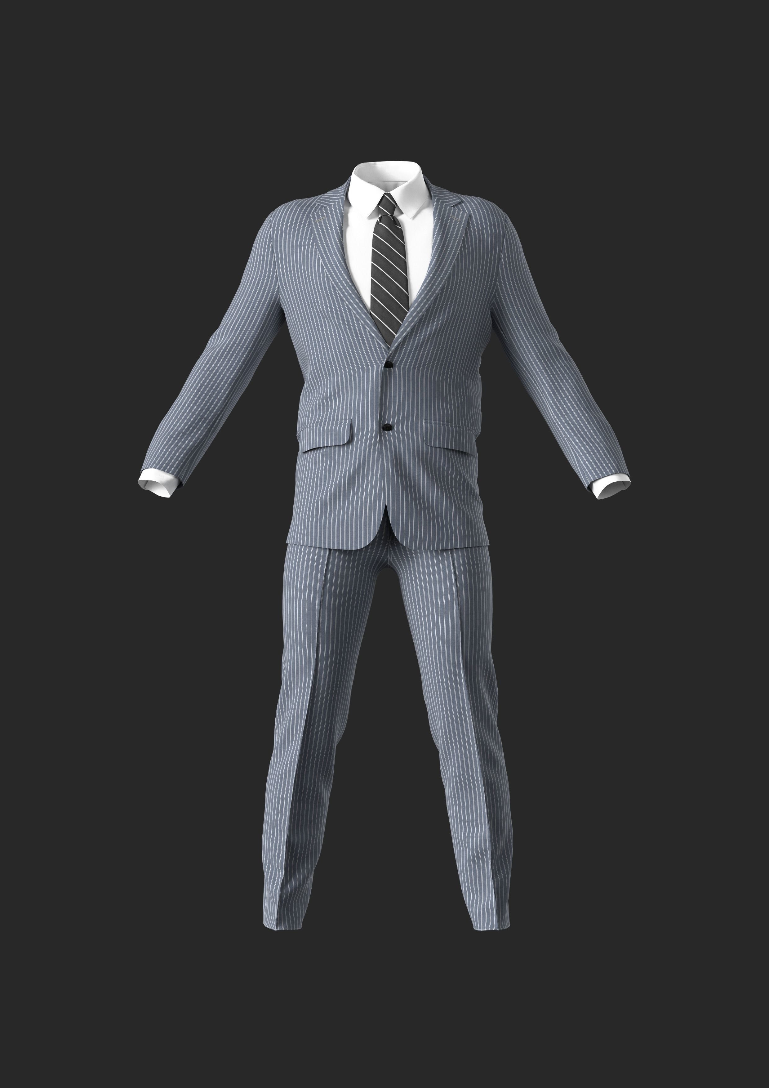 Mens Outfit 22 - Marvelous Designer 3D model_2