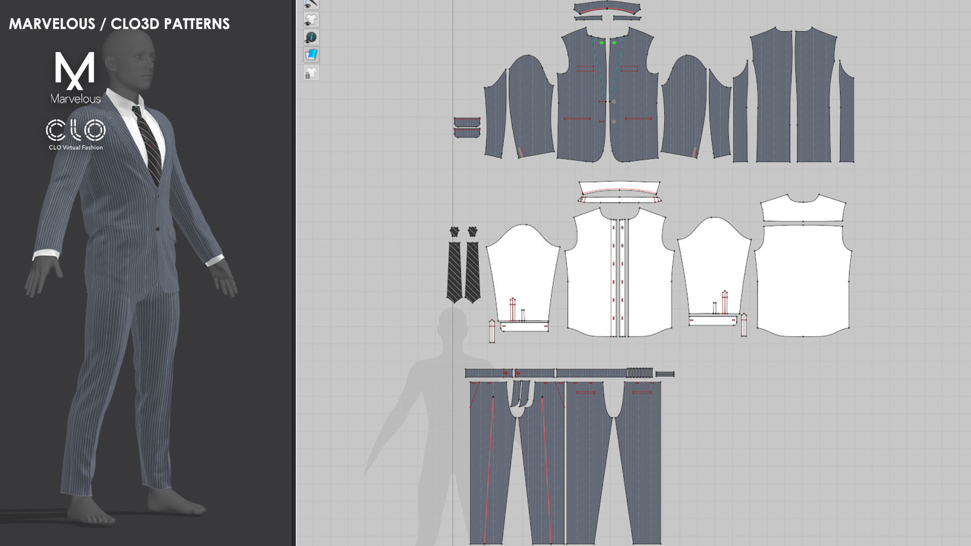 Mens Outfit 22 - Marvelous Designer 3D model_6