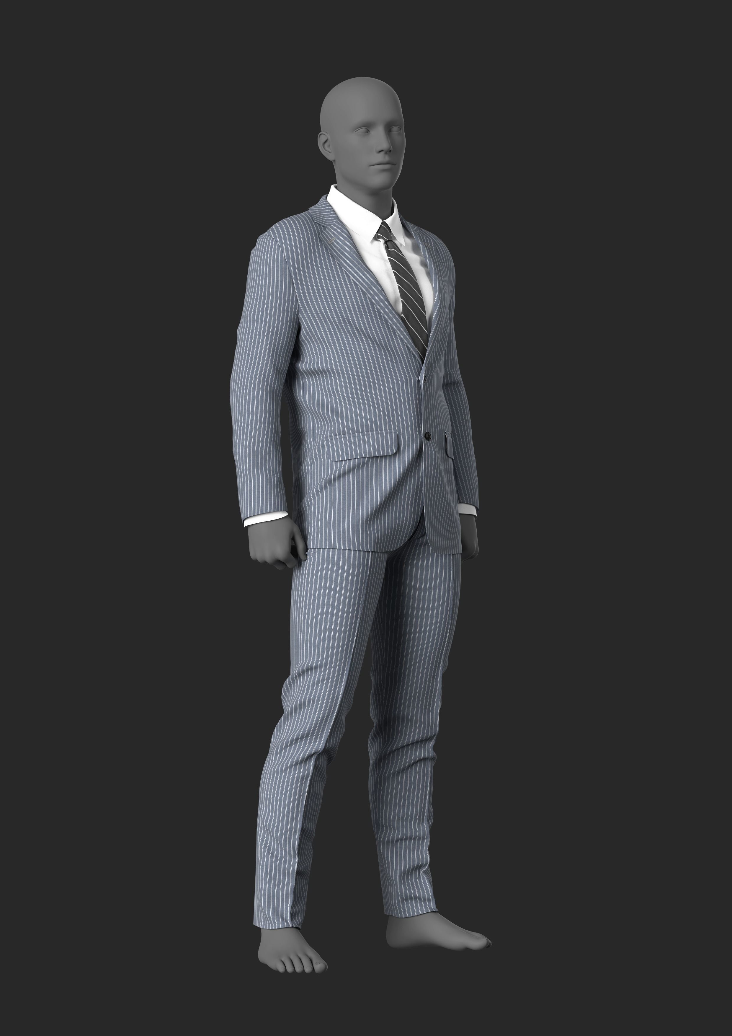 Mens Outfit 22 - Marvelous Designer 3D model_3