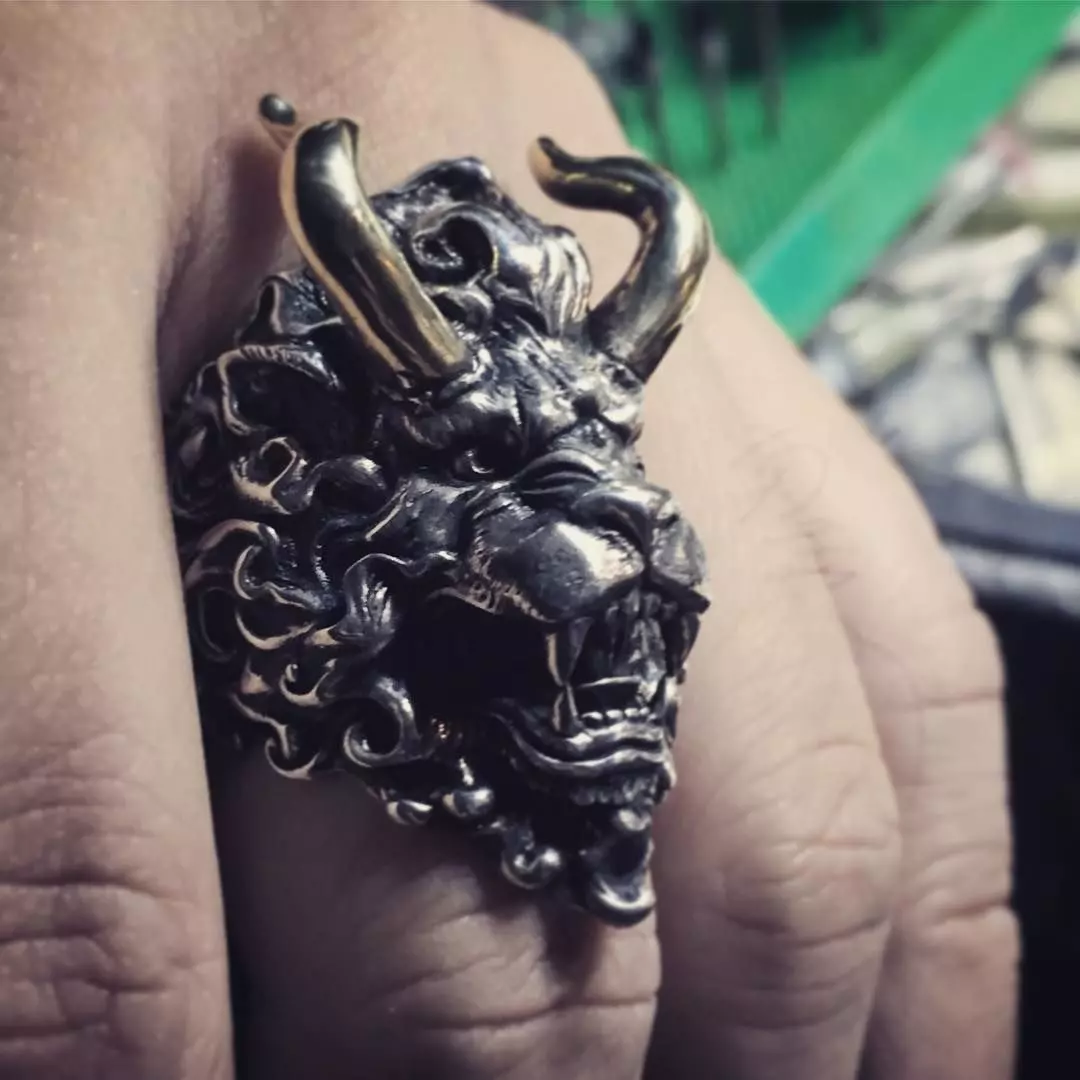 Roaring Lion Ring 3D print model_0