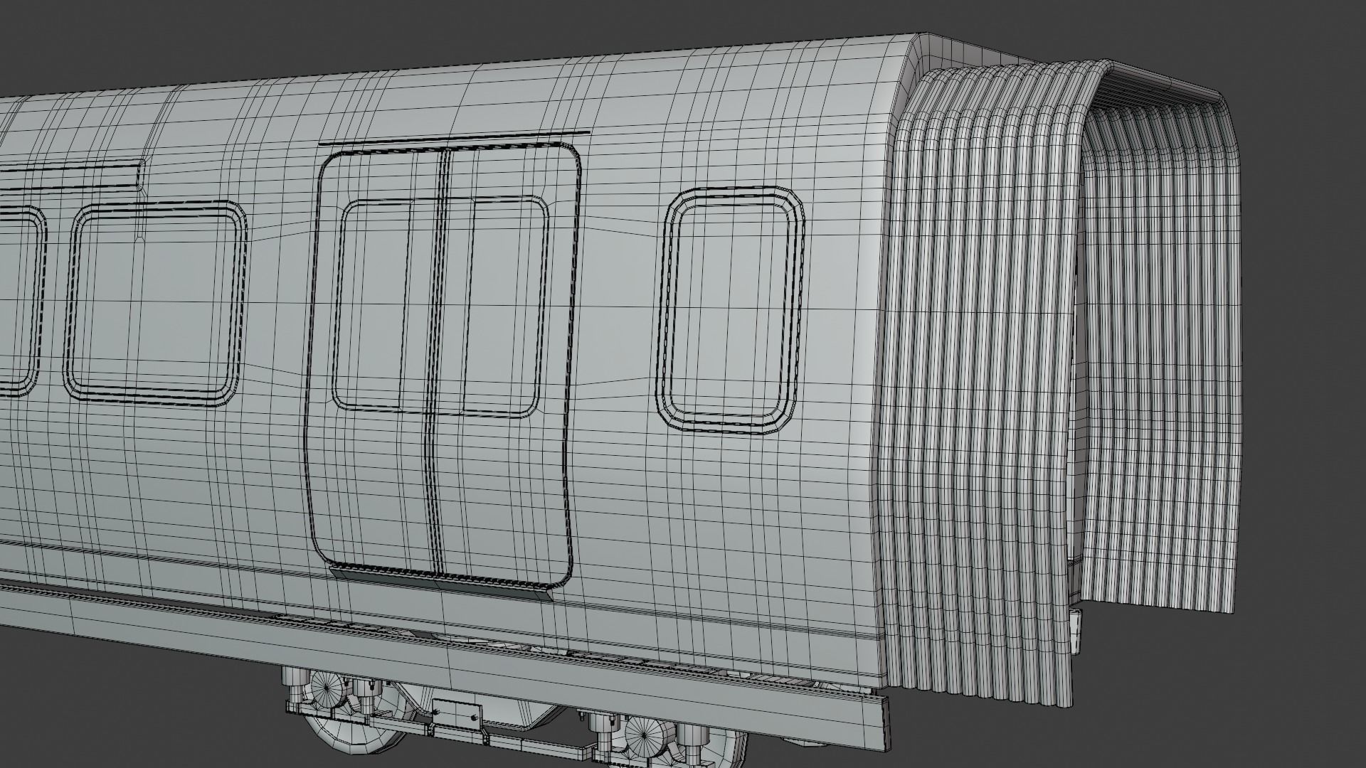 Metro middle coach 3D model_11