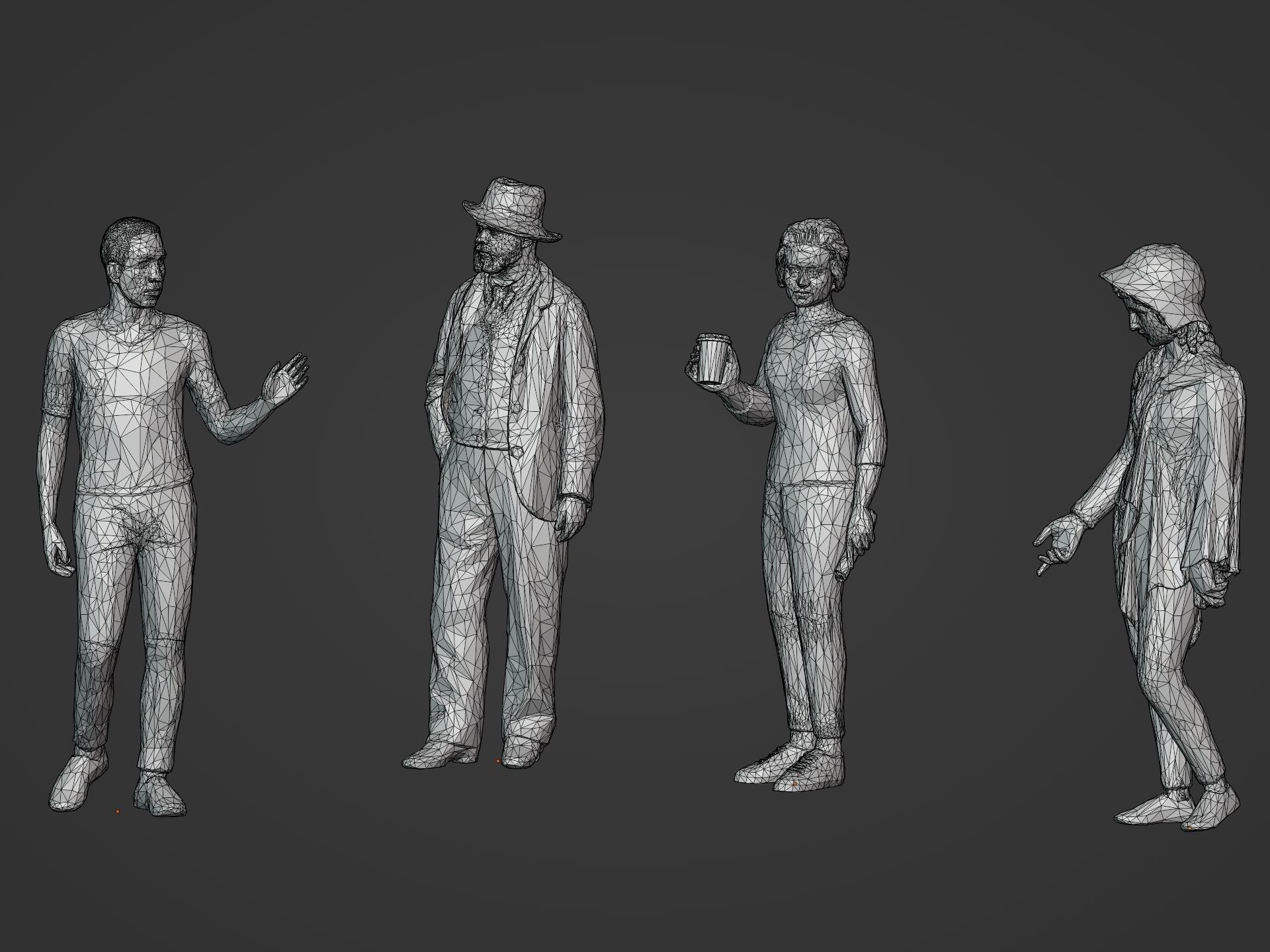 LowPoly People Pack Low-poly 3D model_12