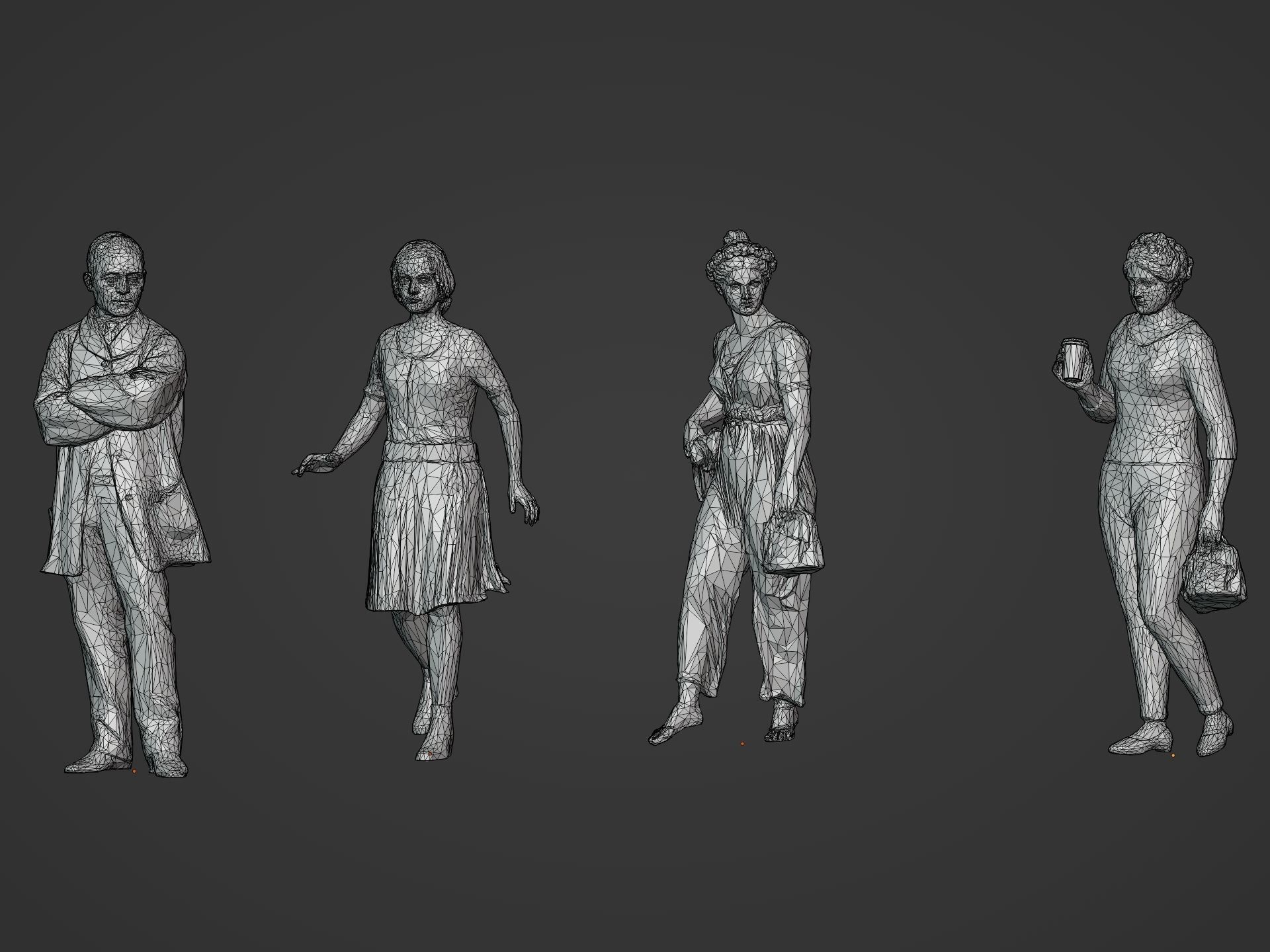 LowPoly People Pack Low-poly 3D model_14