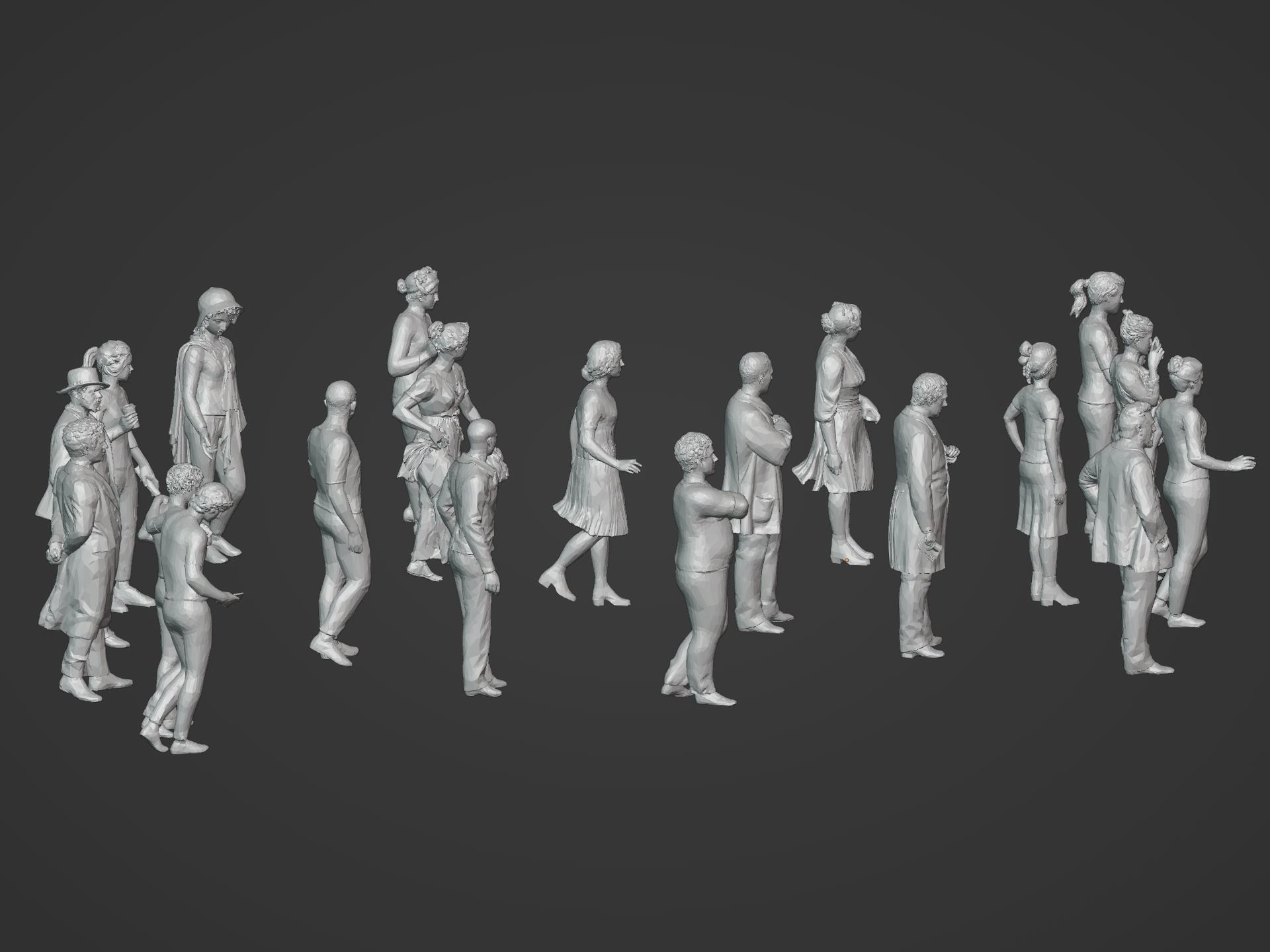 LowPoly People Pack Low-poly 3D model_7