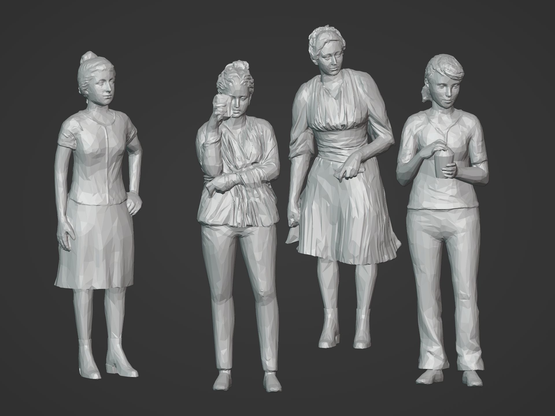 LowPoly People Pack Low-poly 3D model_17