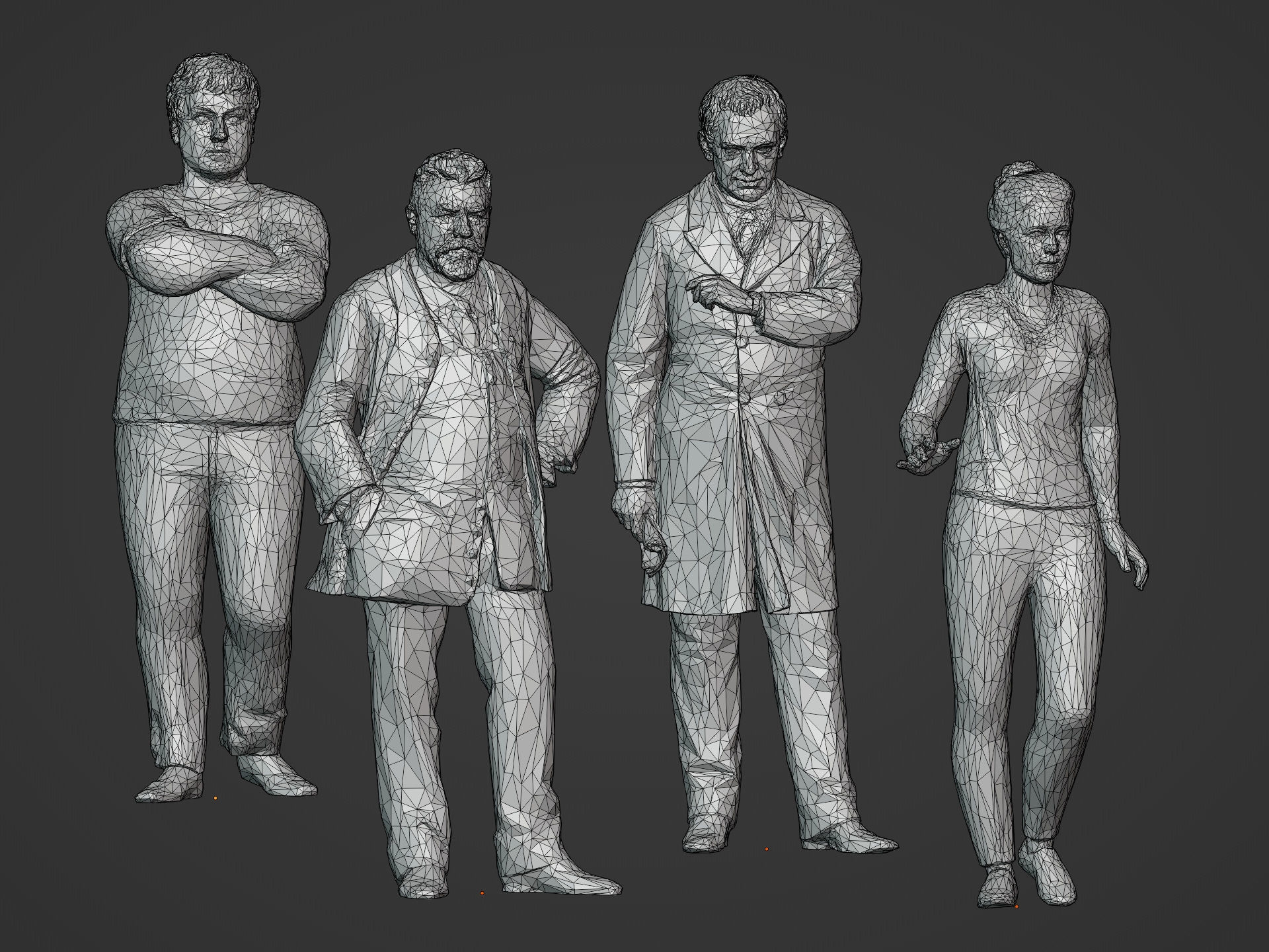 LowPoly People Pack Low-poly 3D model_16