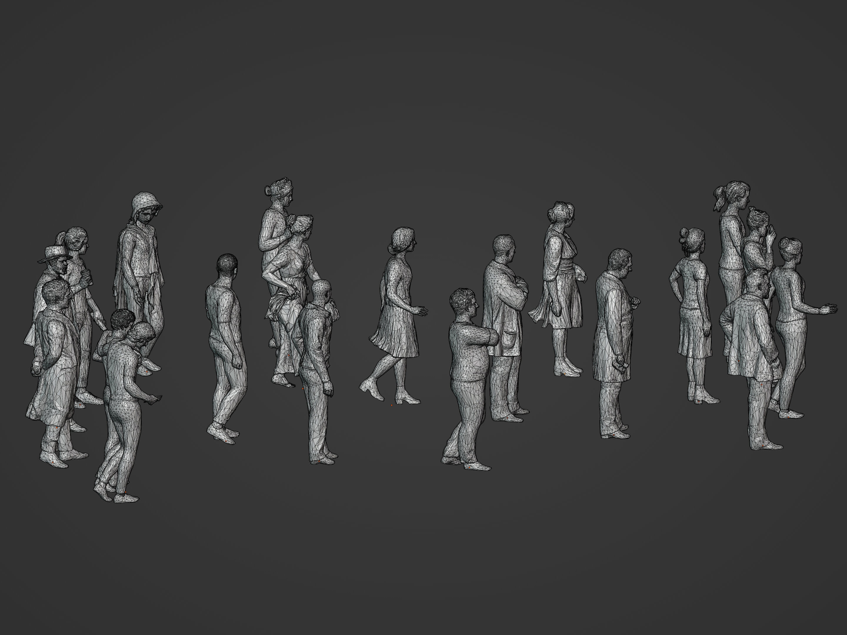 LowPoly People Pack Low-poly 3D model_8