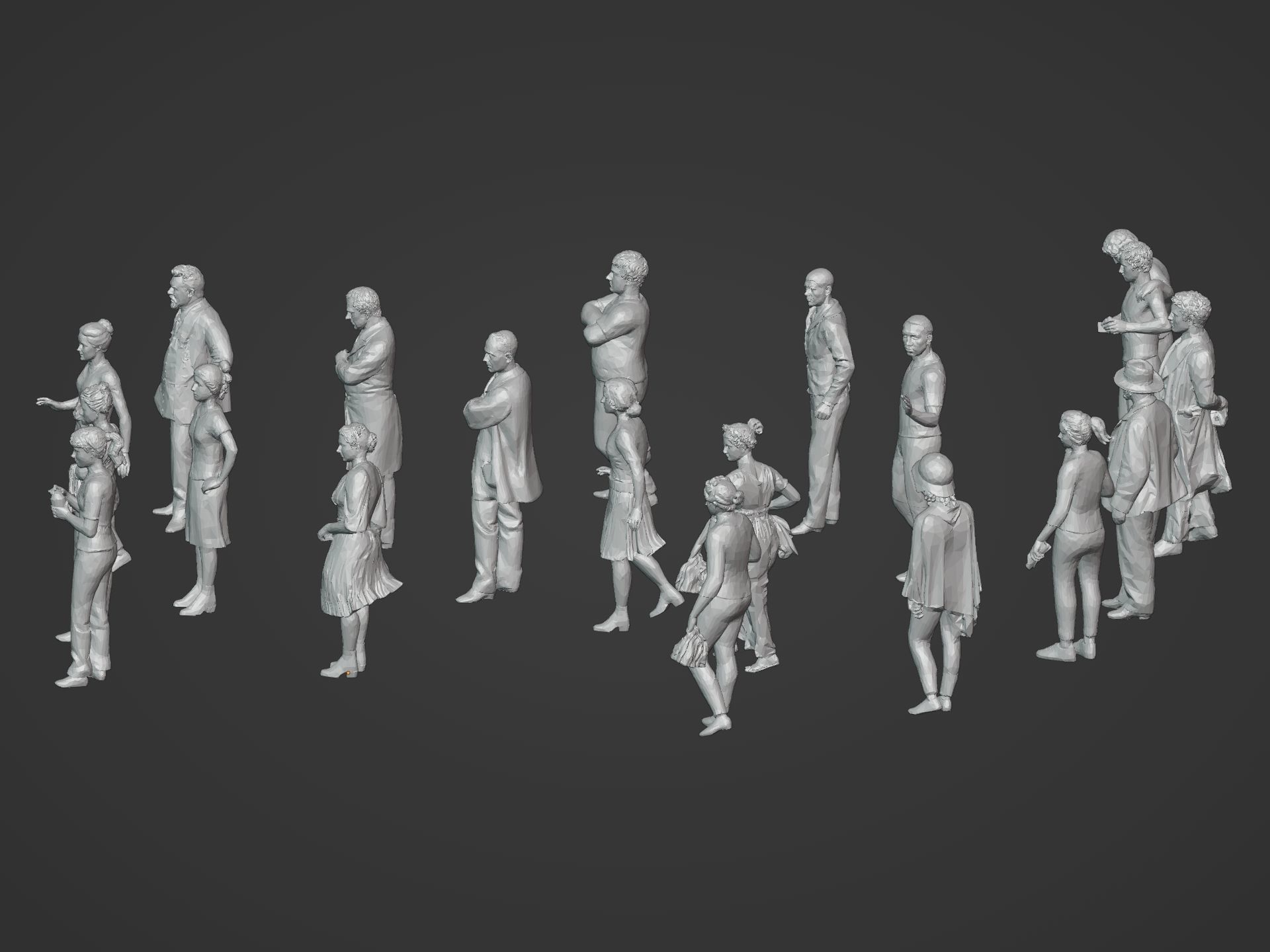 LowPoly People Pack Low-poly 3D model_5