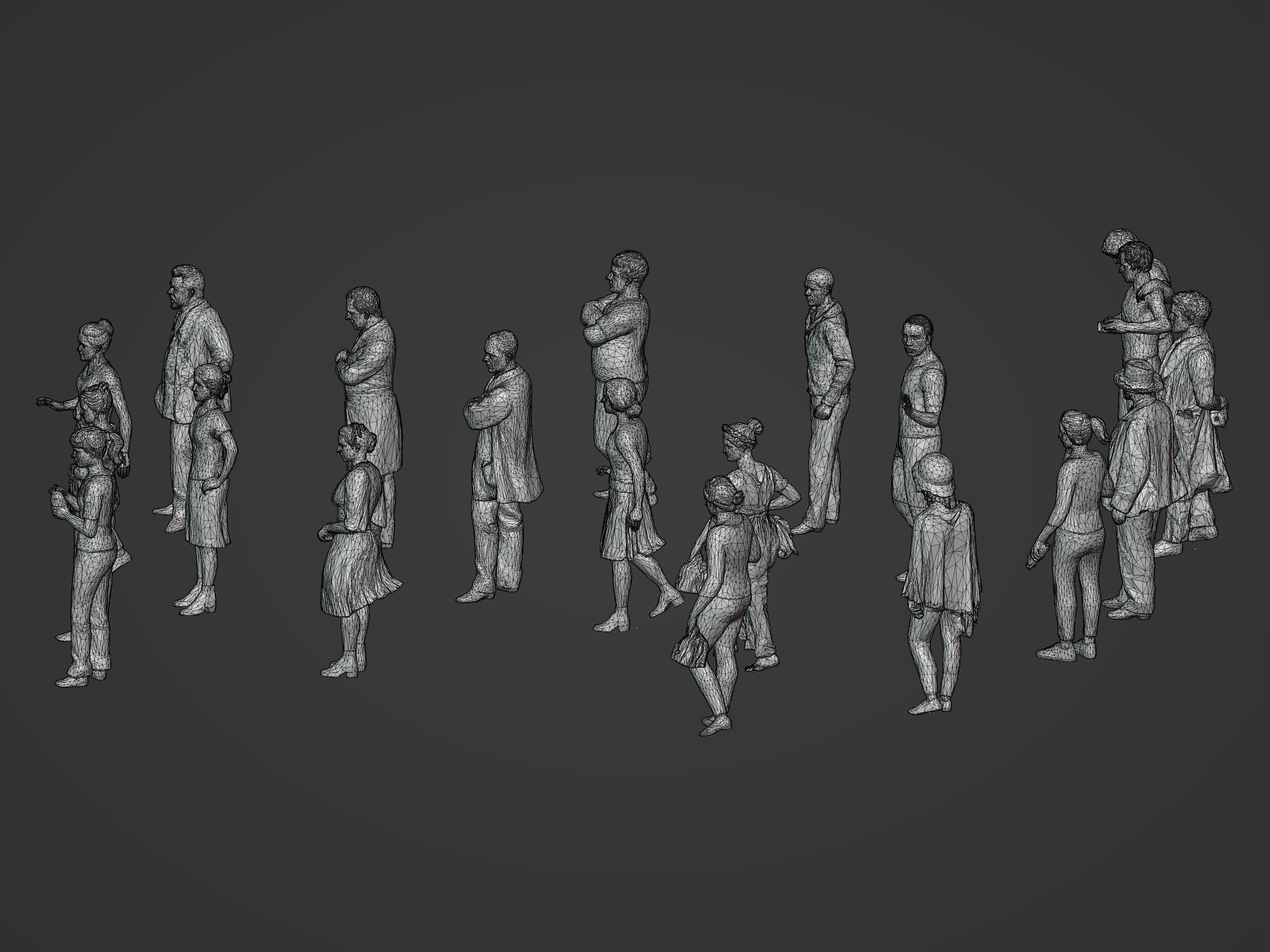 LowPoly People Pack Low-poly 3D model_6