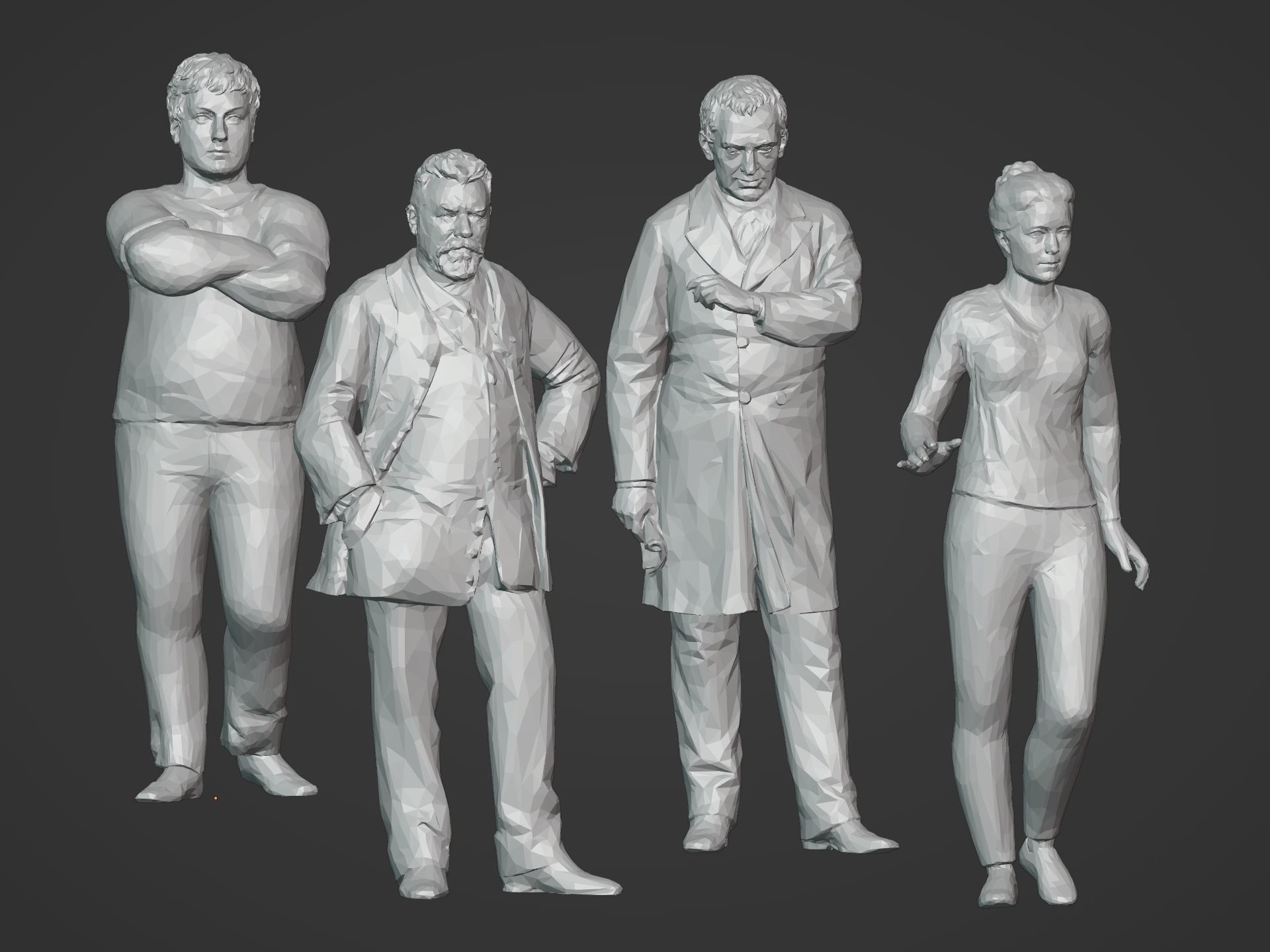 LowPoly People Pack Low-poly 3D model_15