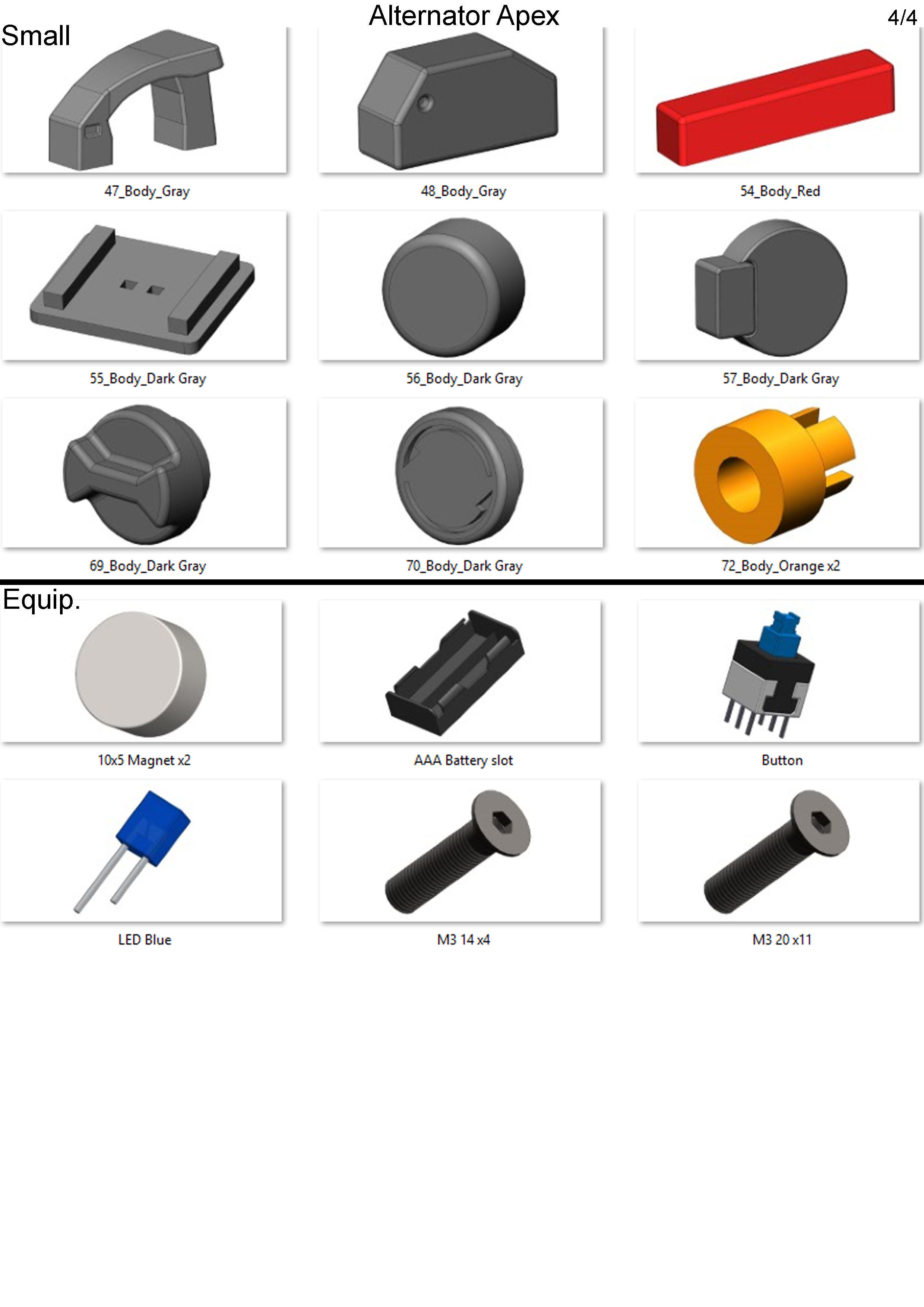 Alternator - APEX - STEP file - Commercial Use 3D print model_11