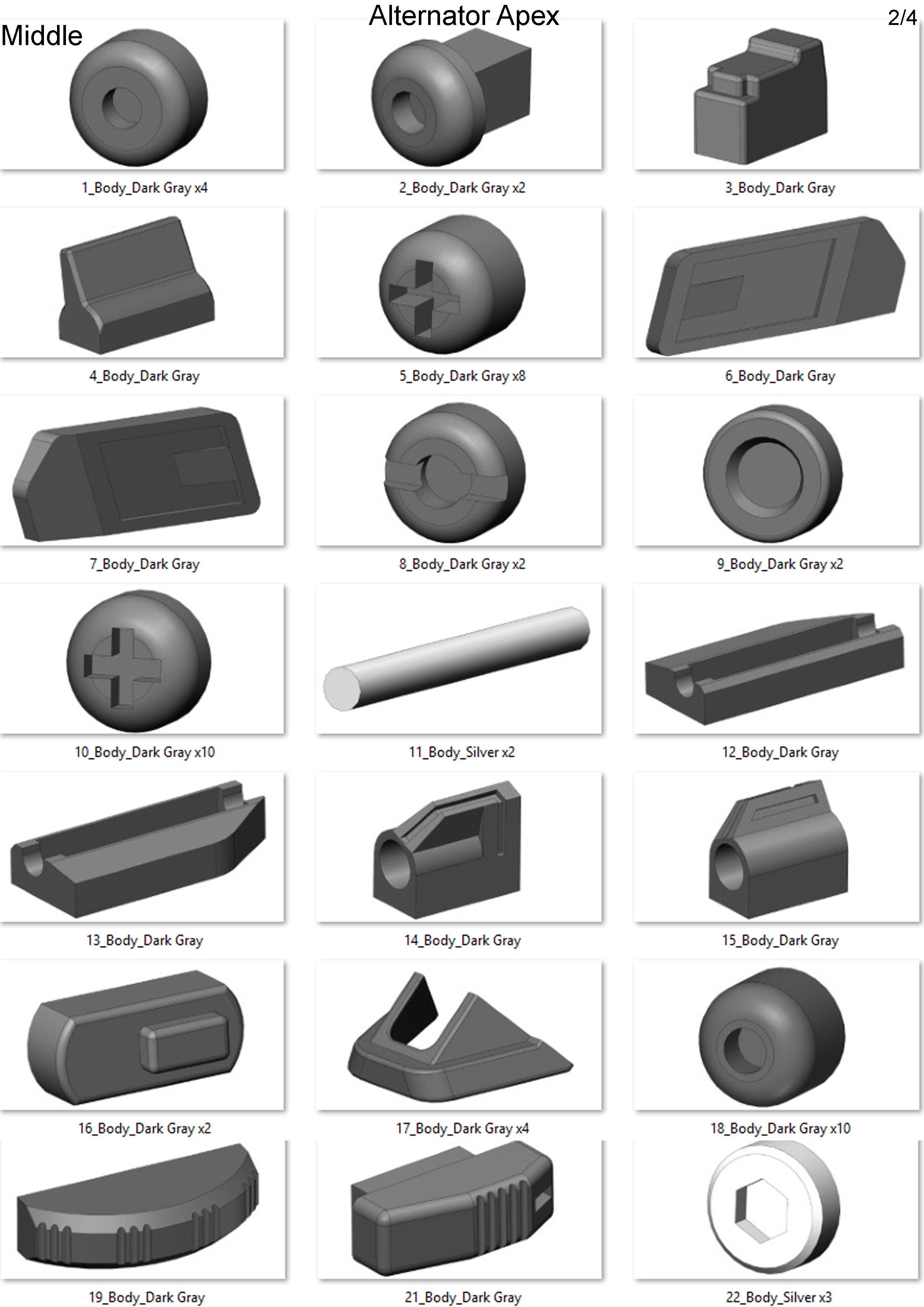 Alternator - APEX - STEP file - Commercial Use 3D print model_10