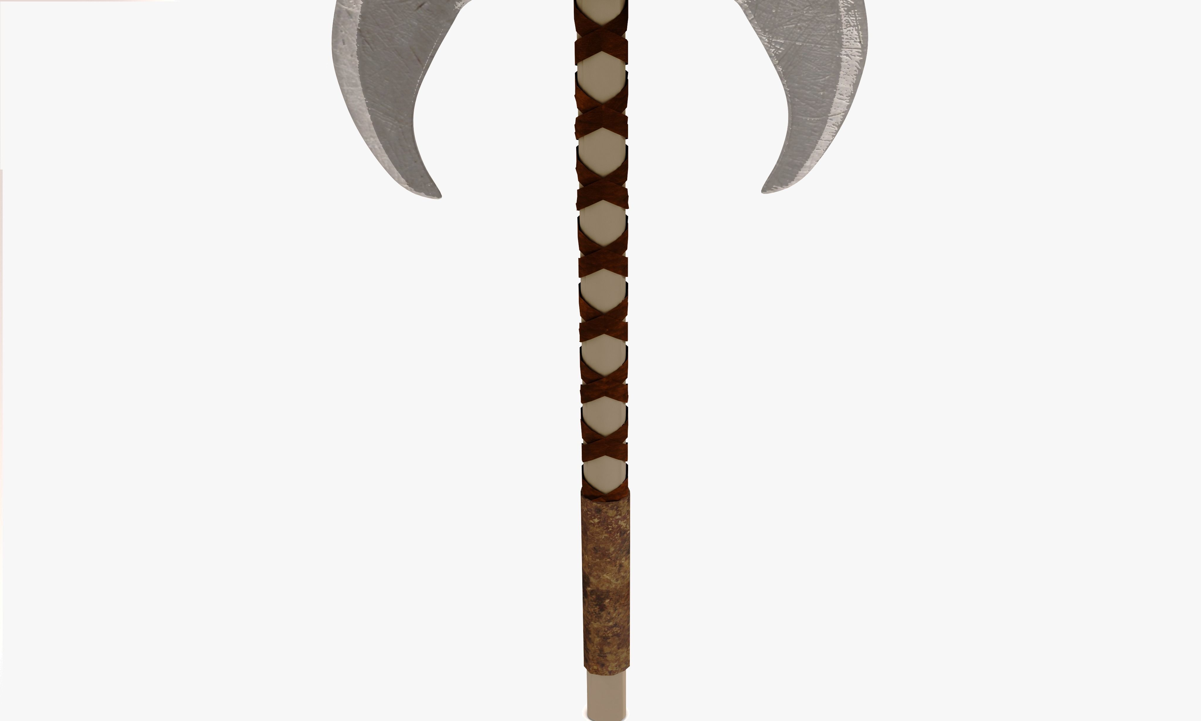 War Axe Low-poly 3D model_14
