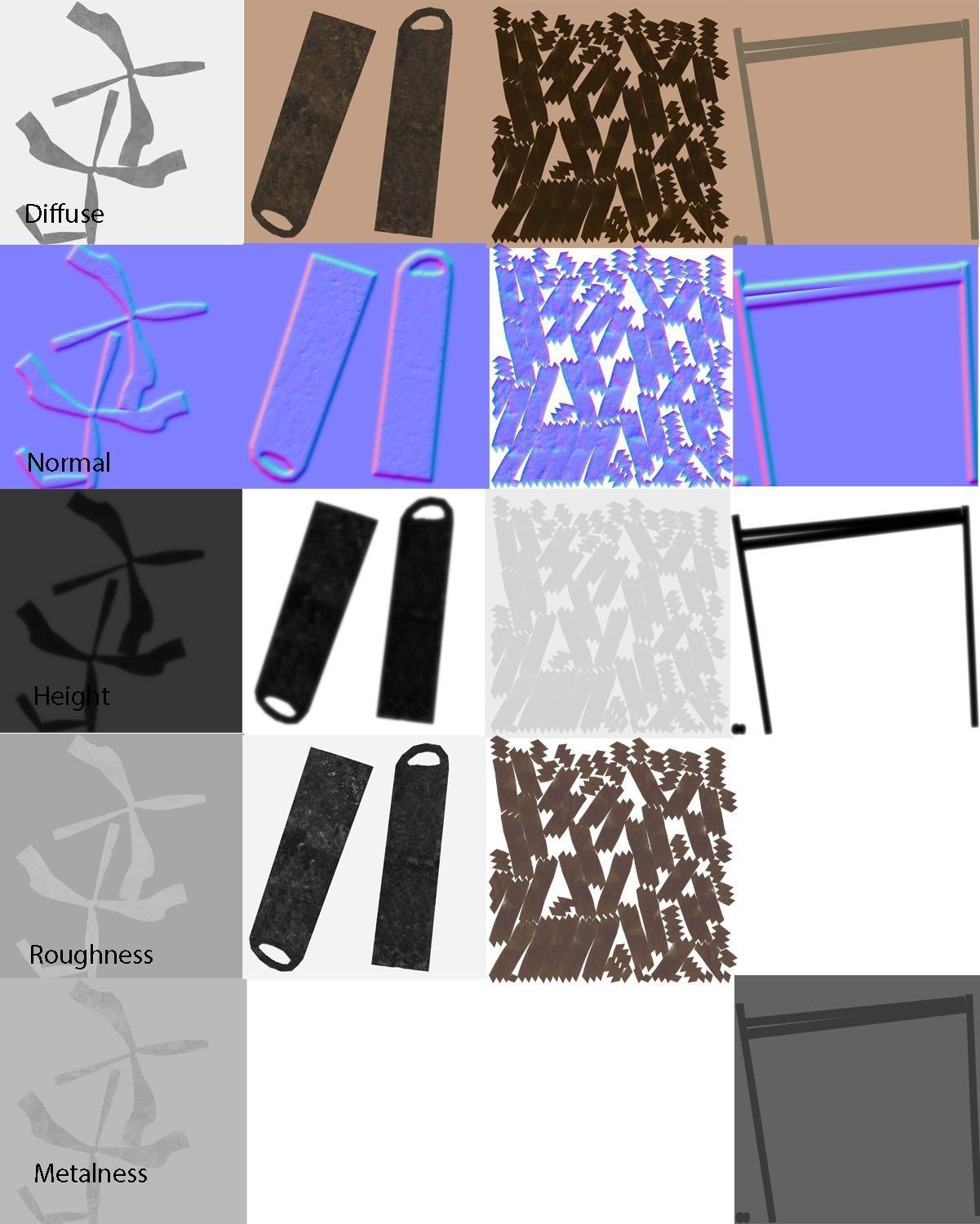 War Axe Low-poly 3D model_11