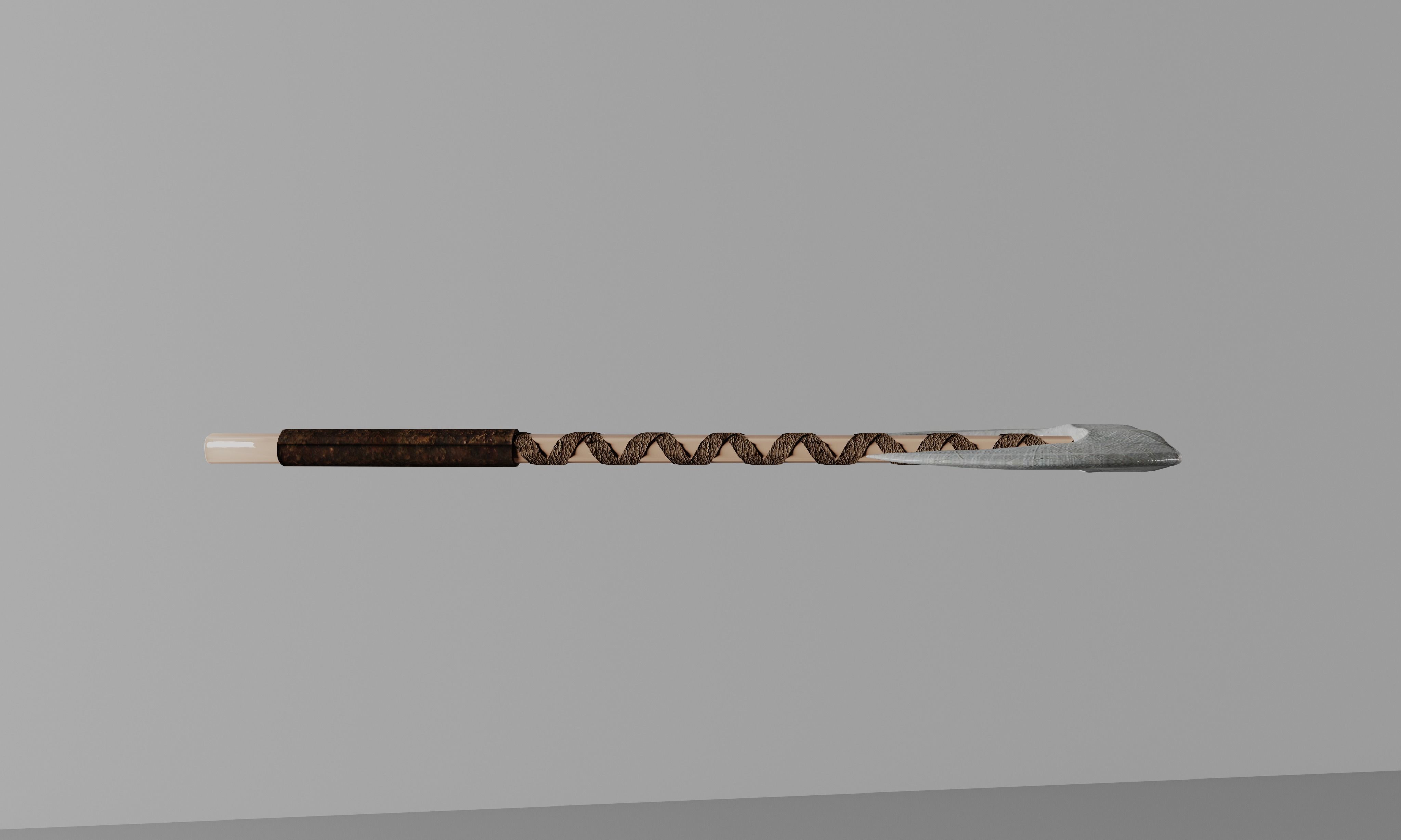 War Axe Low-poly 3D model_3