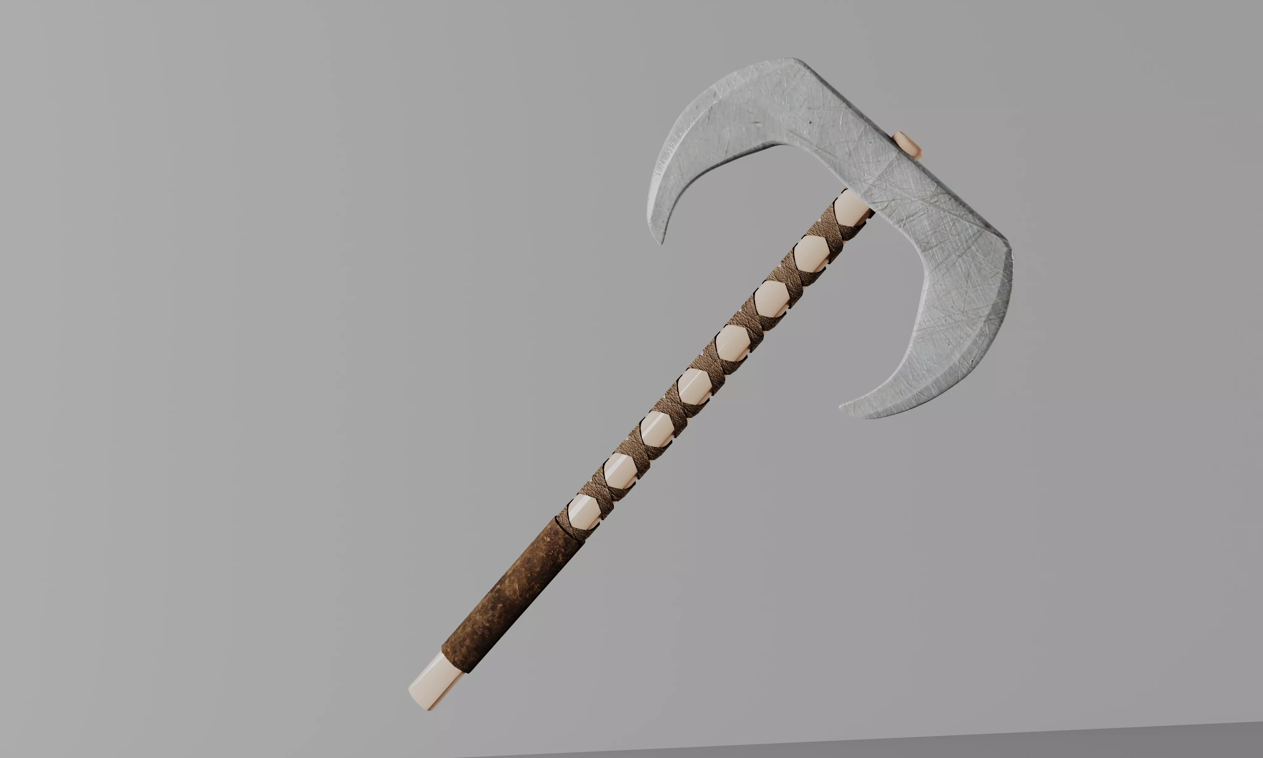 War Axe Low-poly 3D model_0