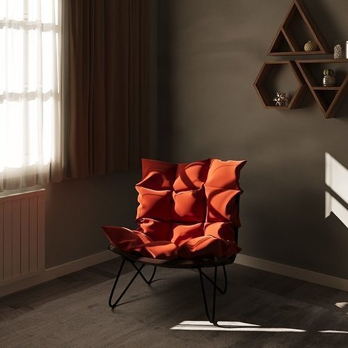 Husk armchair Free 3D model