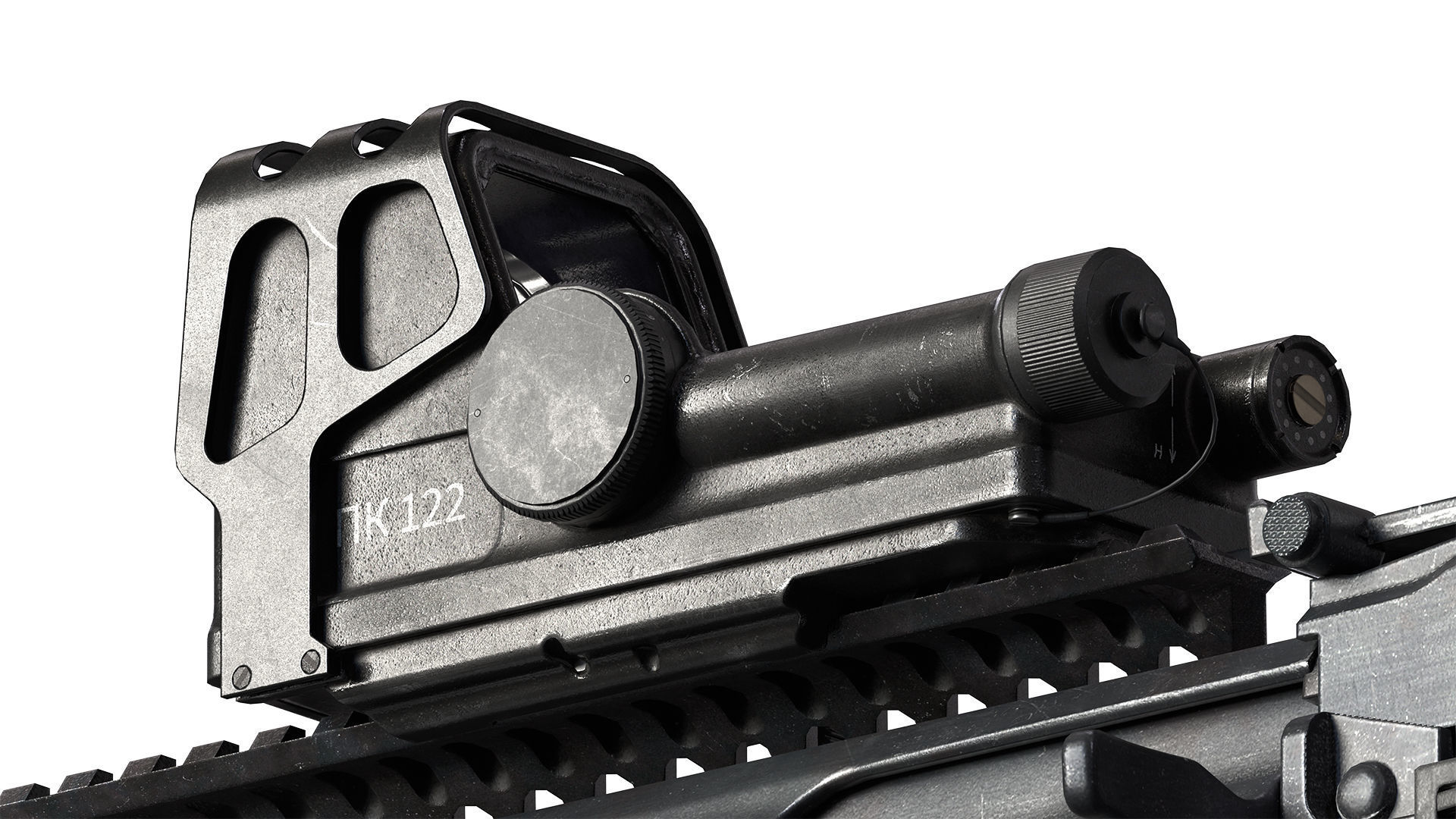 VALDAY PK122 RED DOT SIGHT Low-poly 3D model_10