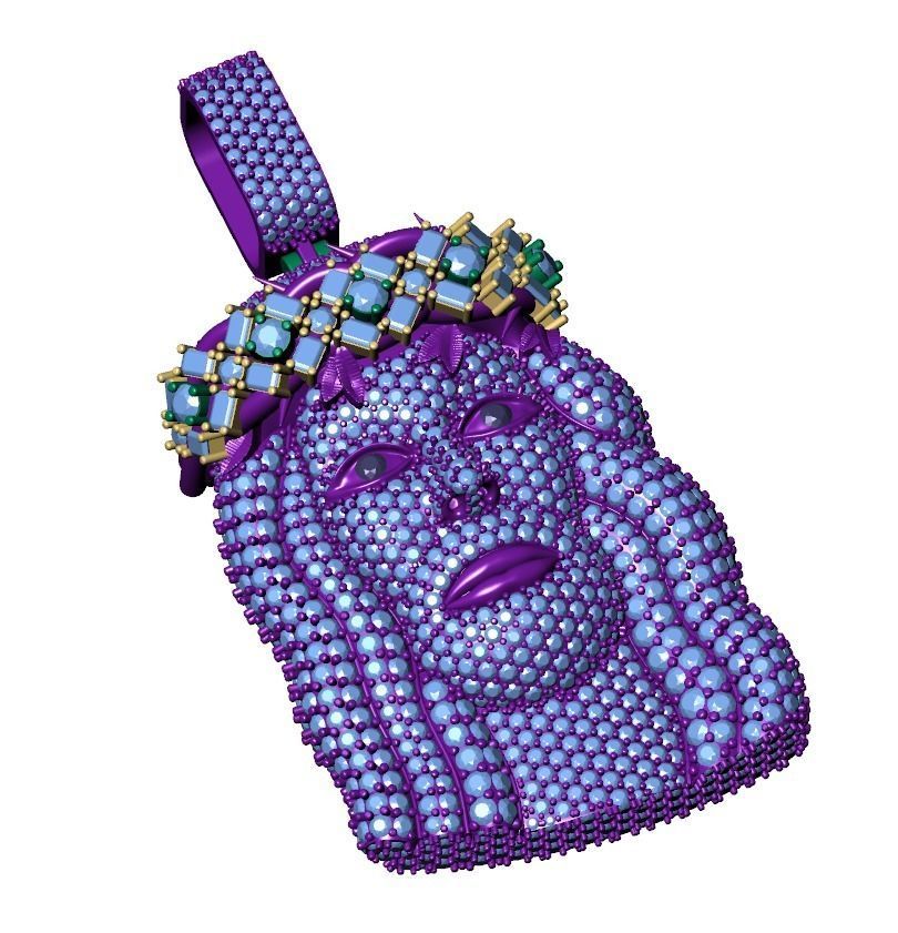 Jesus Pendant 3D print model_1