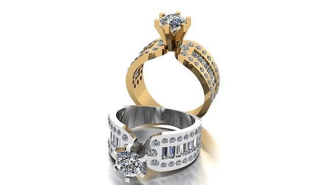 Solitaire Ring A7 3D print model
