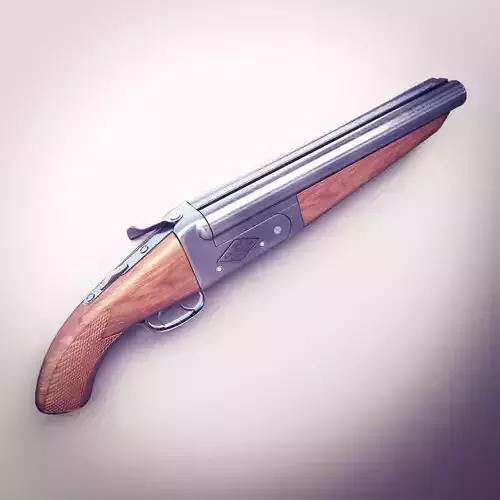Sawed-off Shorgun Hi-Res 3D model