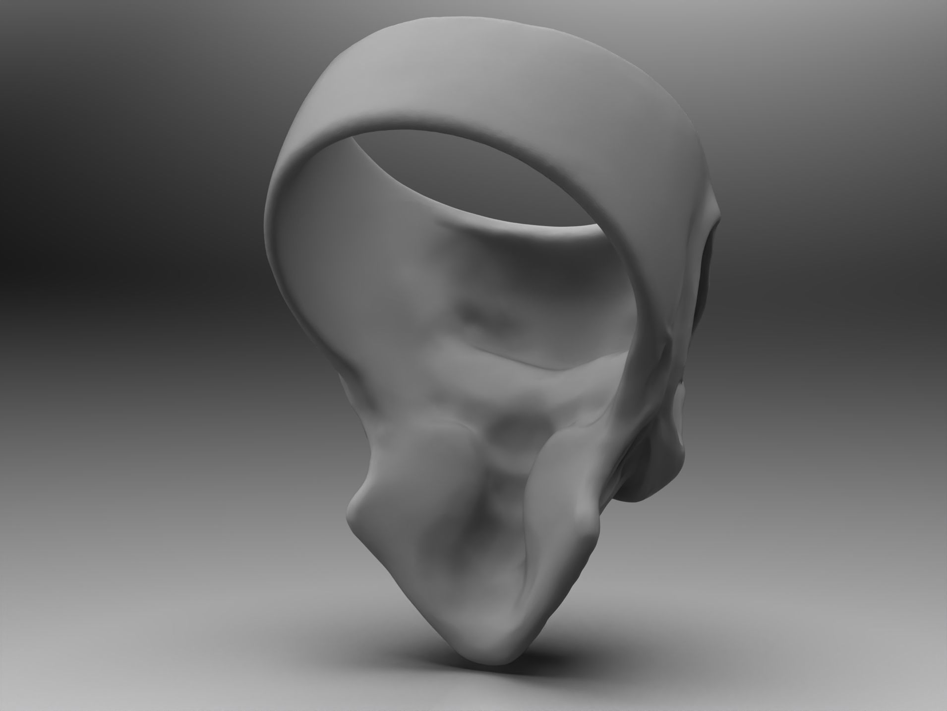 SKULL RING 3D Stl File 3d skull ring Printable 3d Skull 3D print model_9