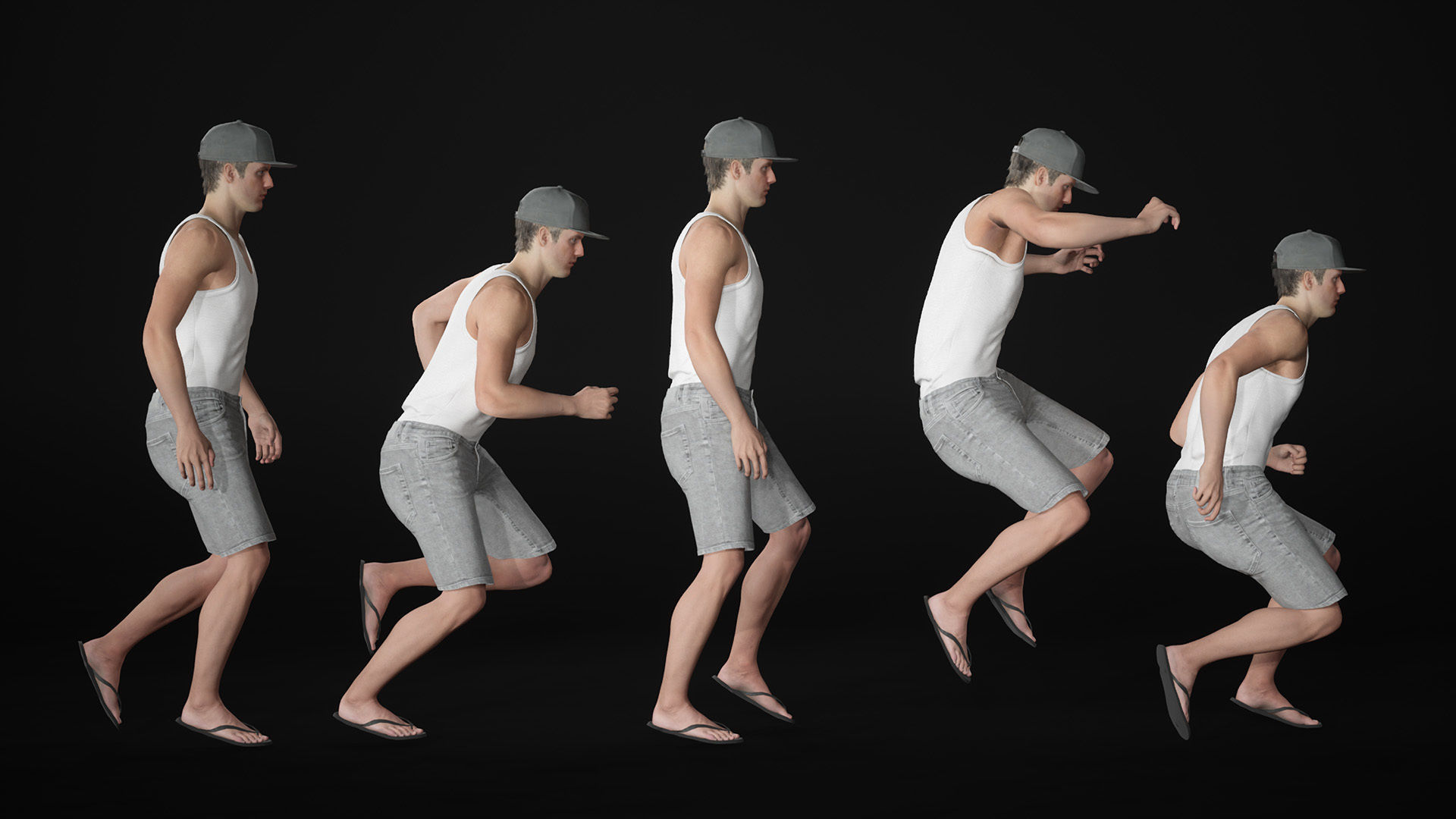 Mens Summer Outfits 3D Model Collection_33