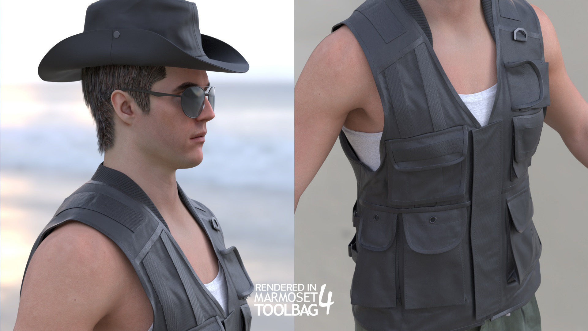 Mens Summer Outfits 3D Model Collection_23