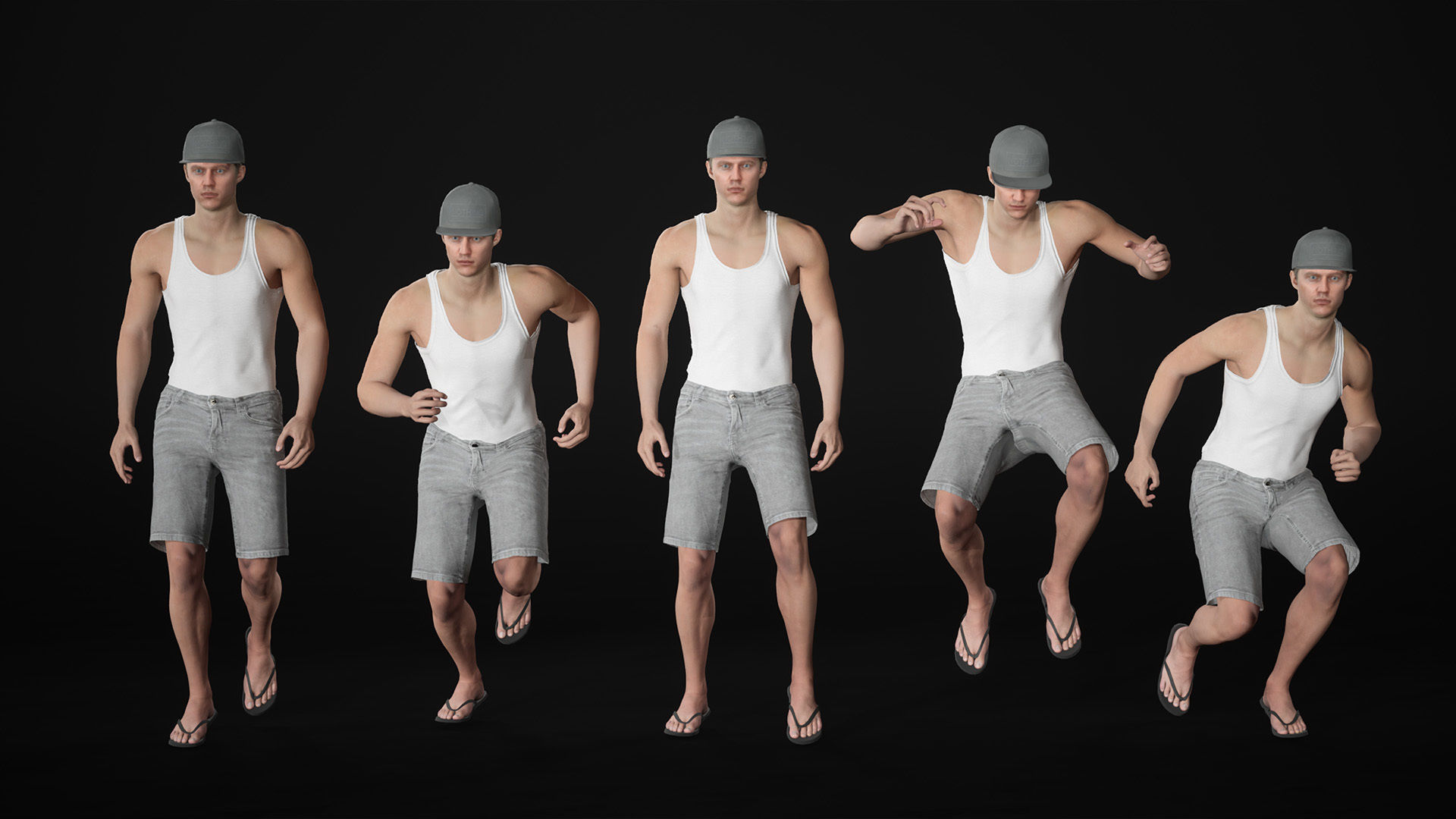 Mens Summer Outfits 3D Model Collection_32