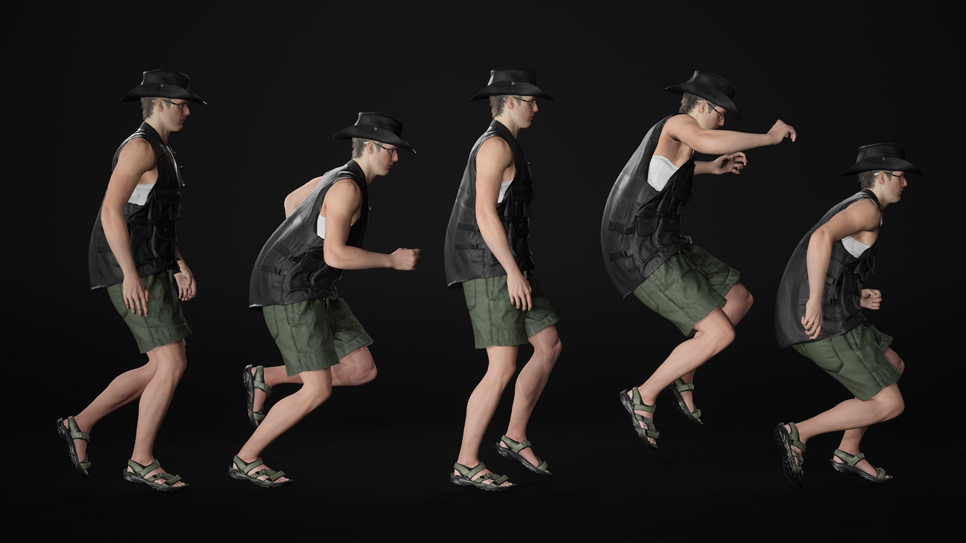 Mens Summer Outfits 3D Model Collection_40